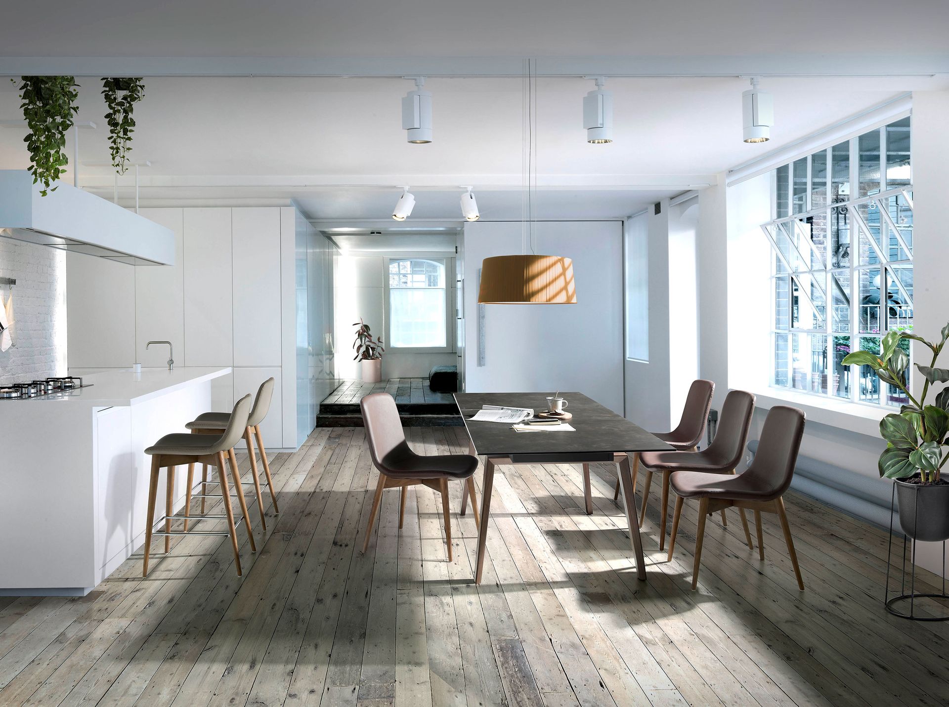 Mink leatherette stool