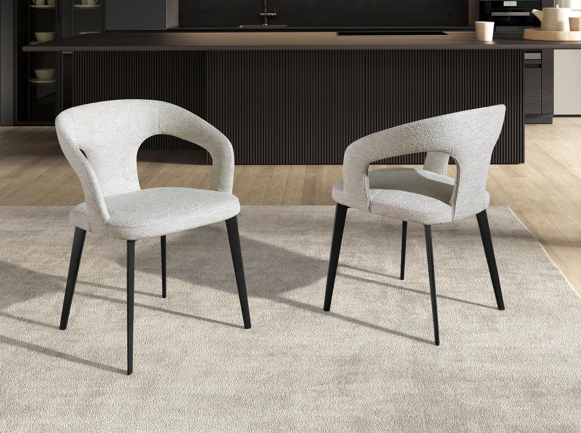 Off-white fabric chair