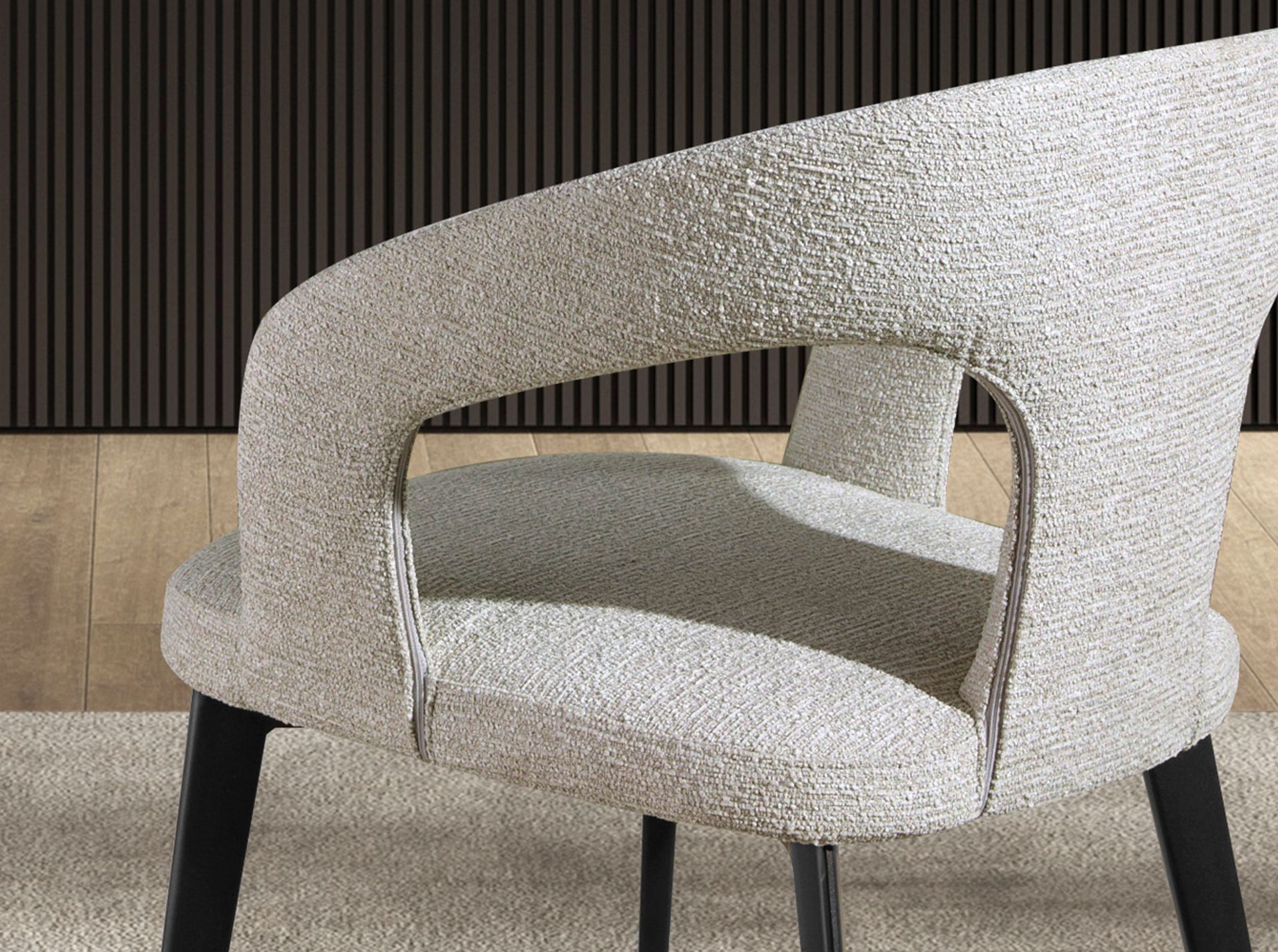 Off-white fabric chair