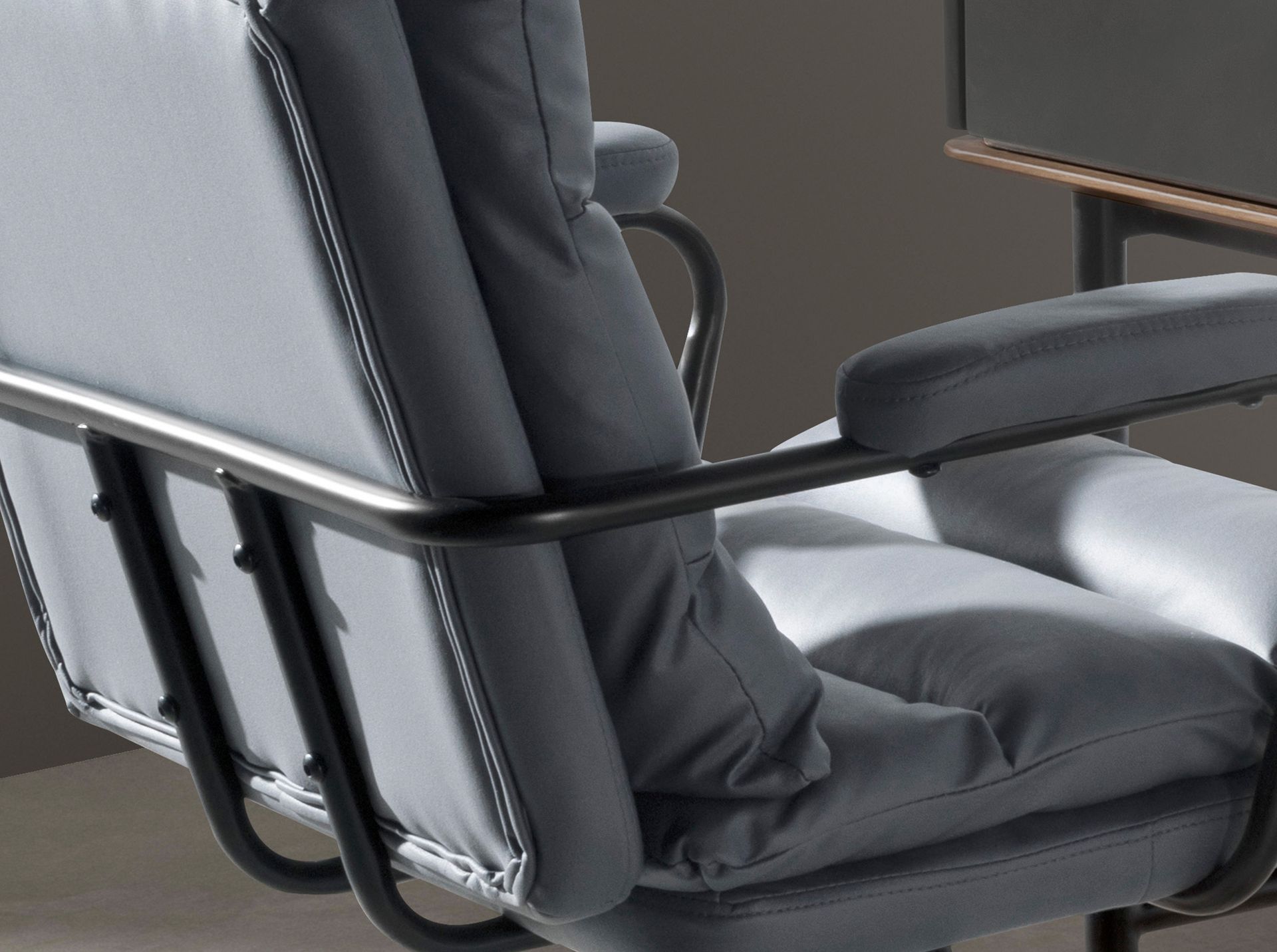 Office swivel chair grey fabric