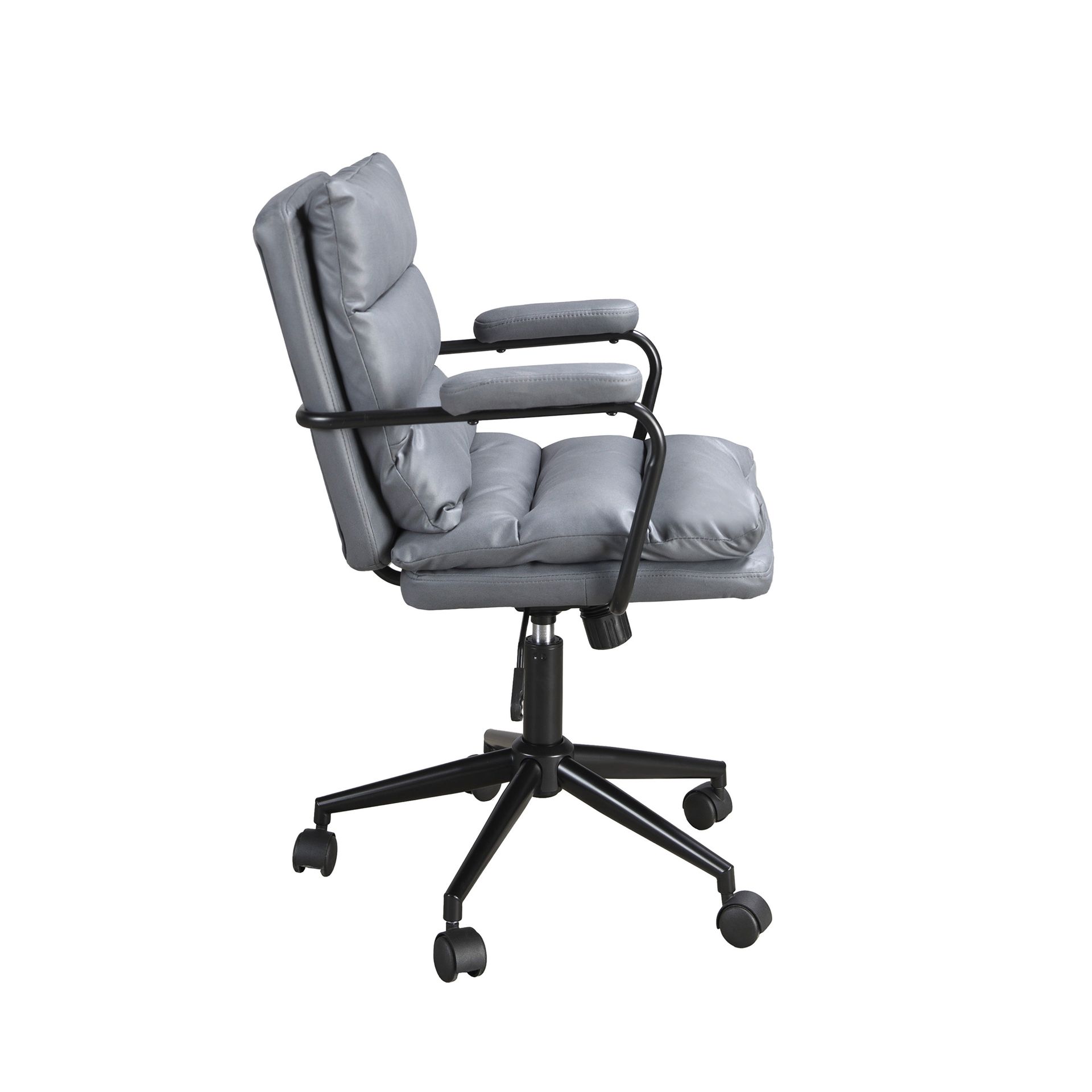 Office swivel chair grey fabric