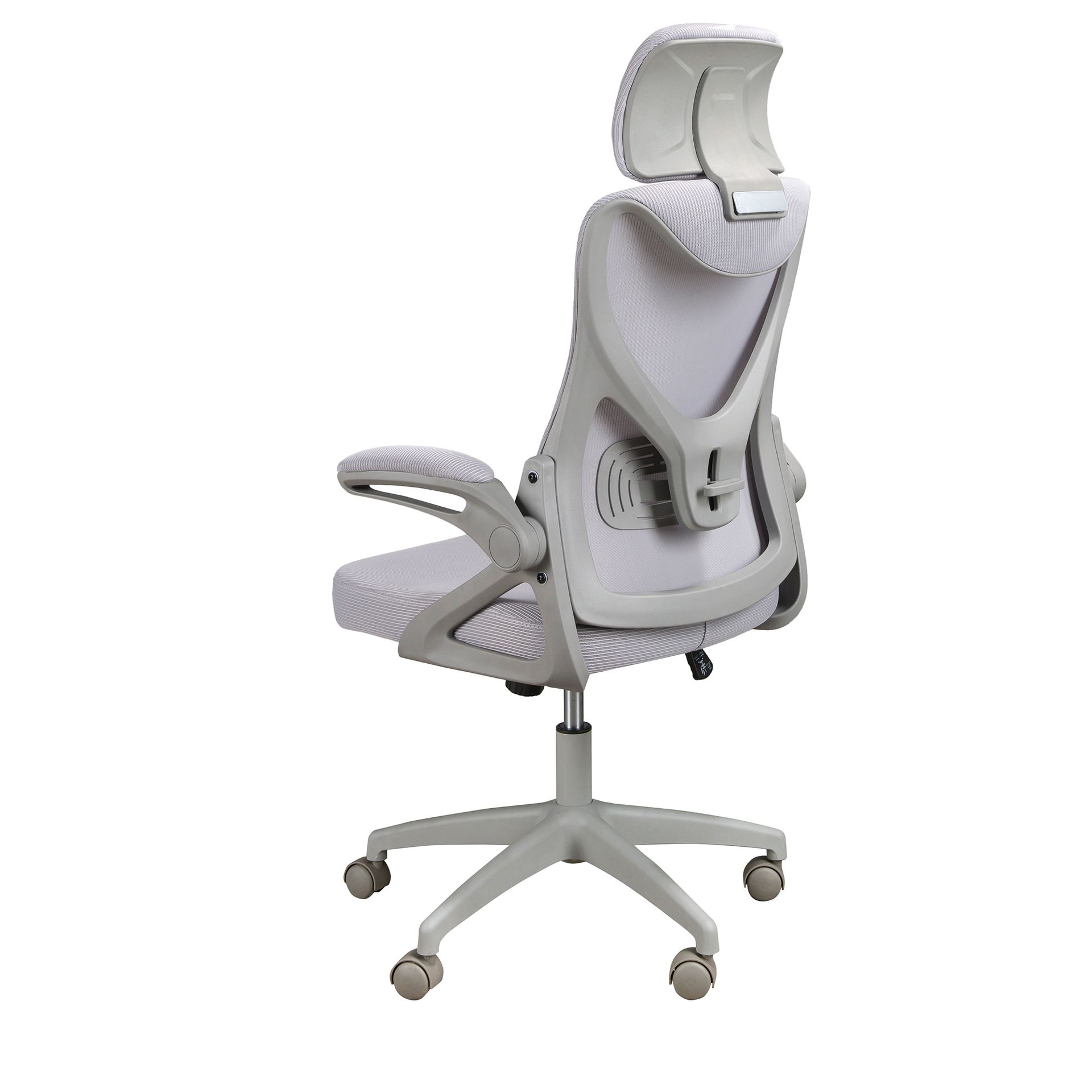 Office swivel chair grey fabric