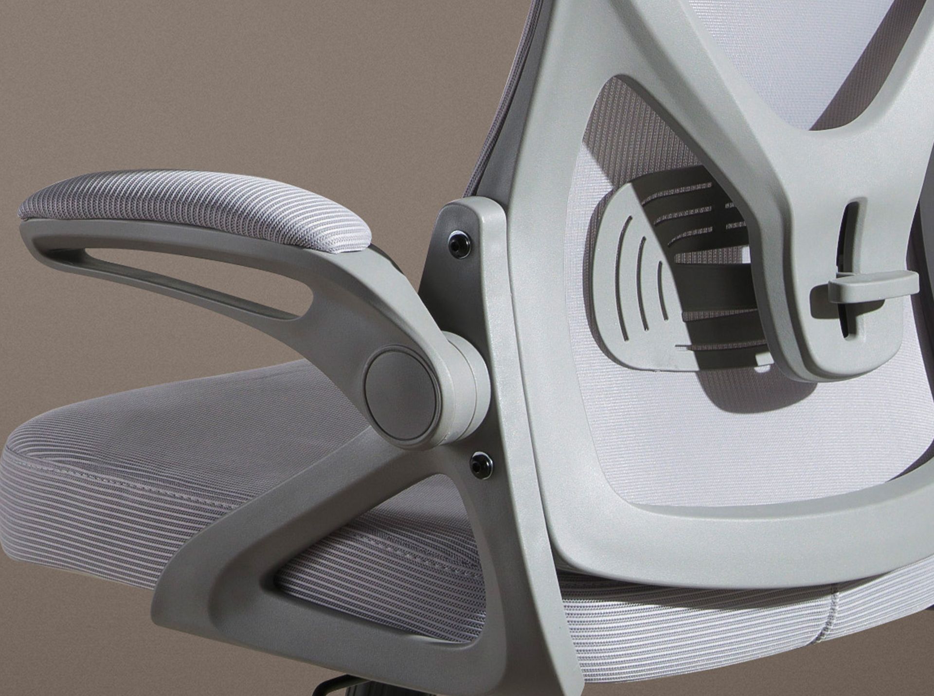 Office swivel chair grey fabric