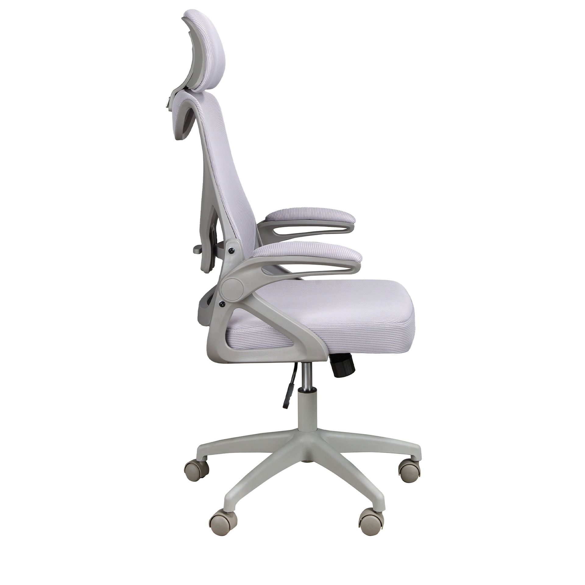 Office swivel chair grey fabric