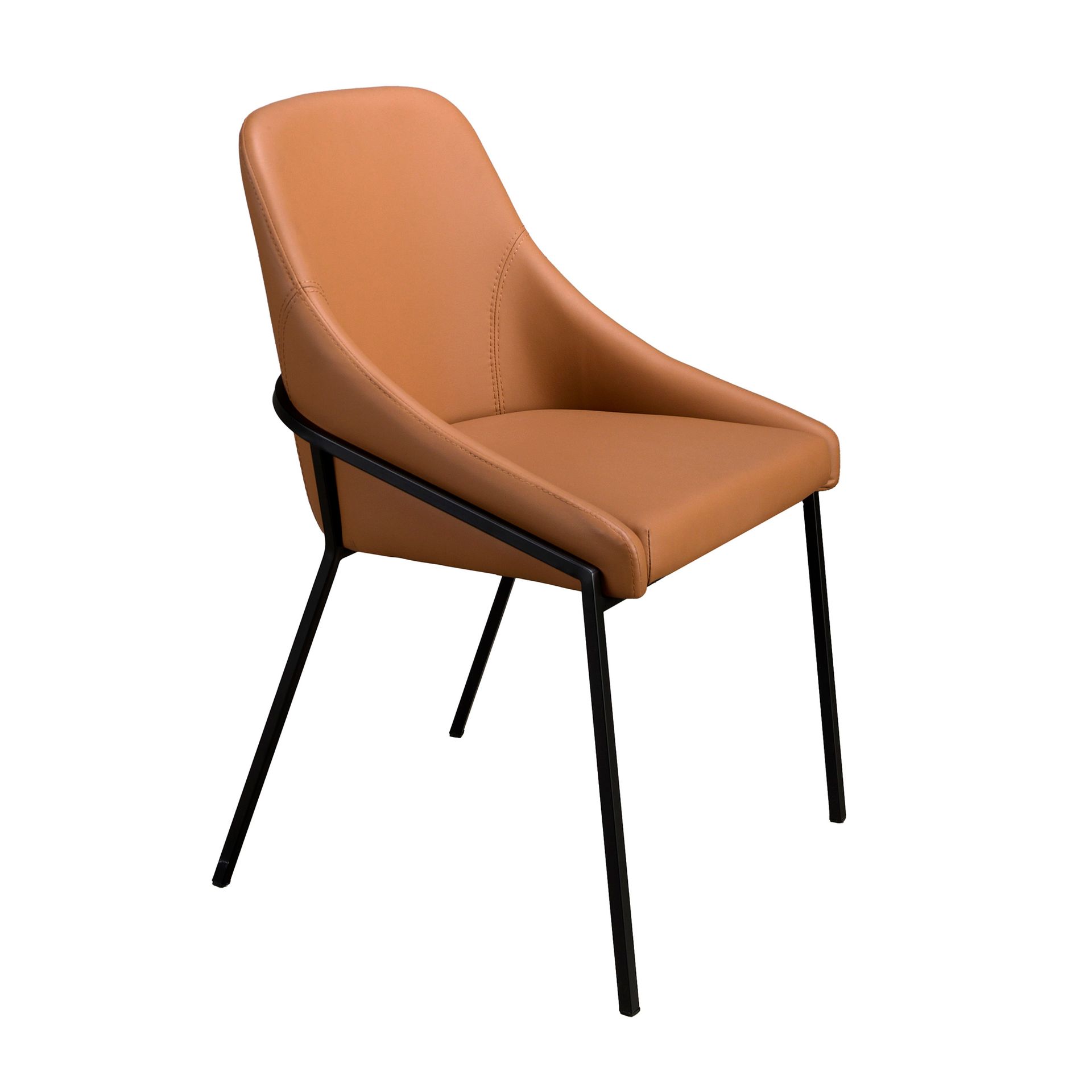 Orange leatherette chair
