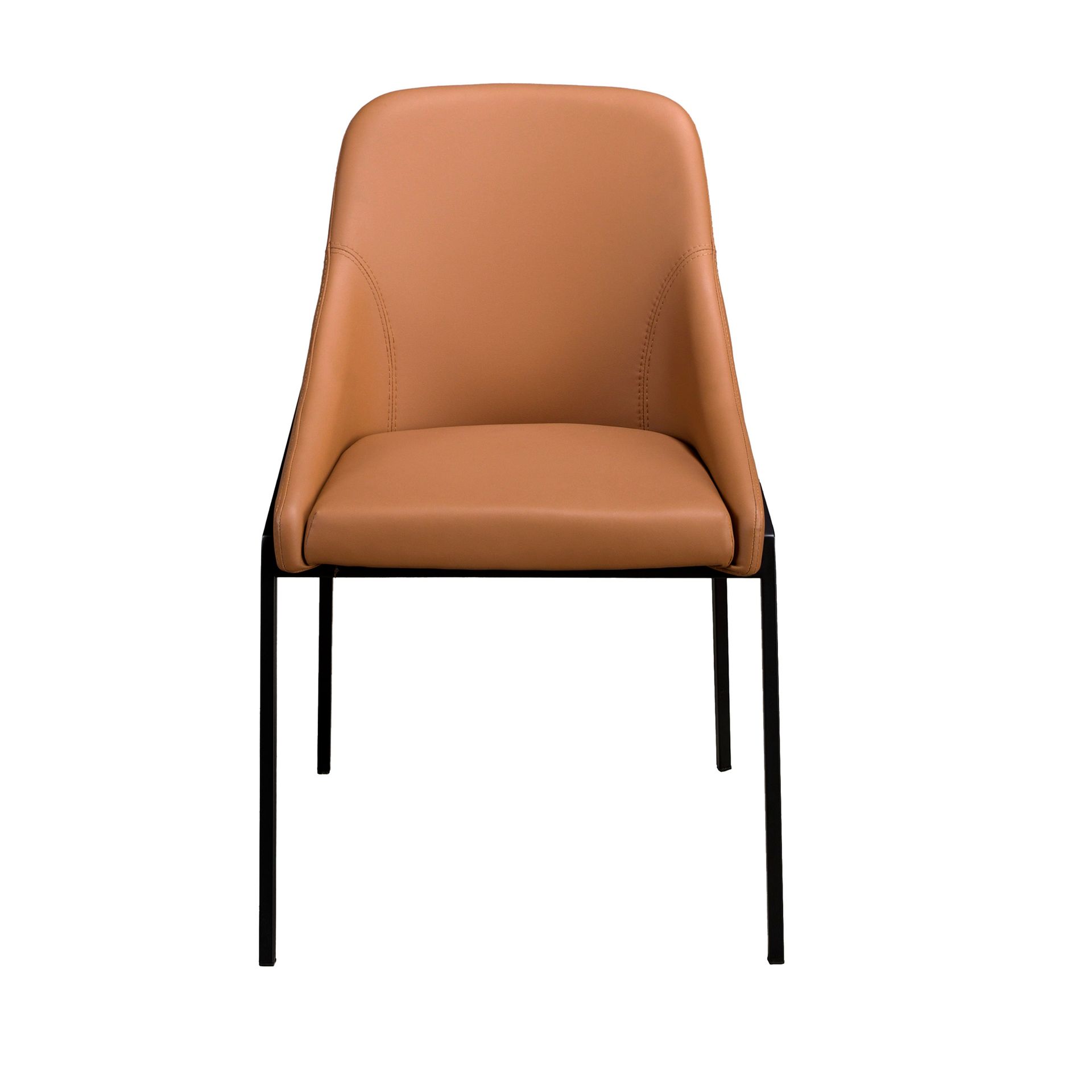 Orange leatherette chair