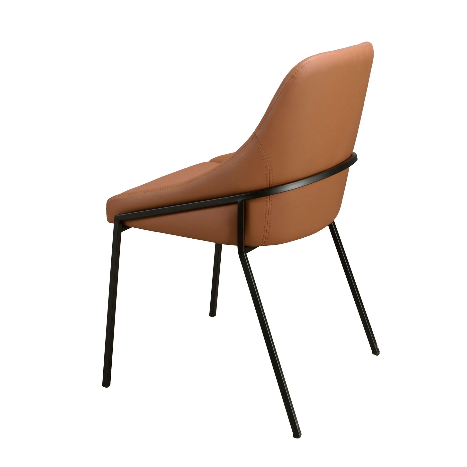 Orange leatherette chair