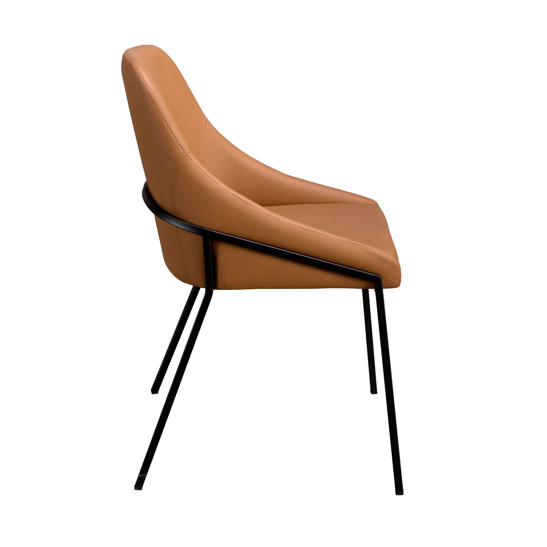 Orange leatherette chair