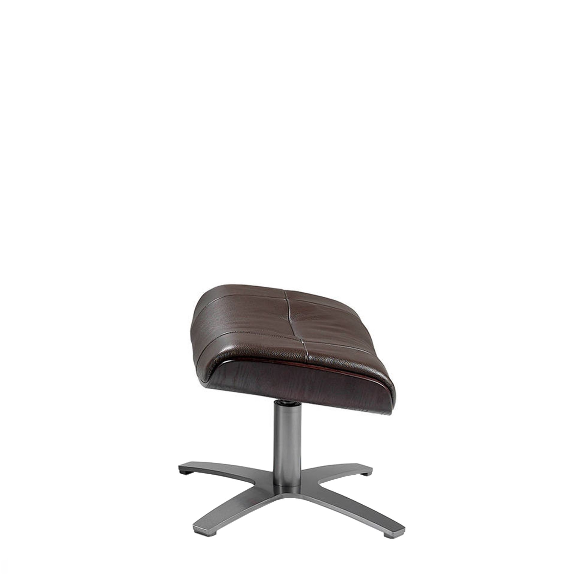 Ottoman chocolate brown leather
