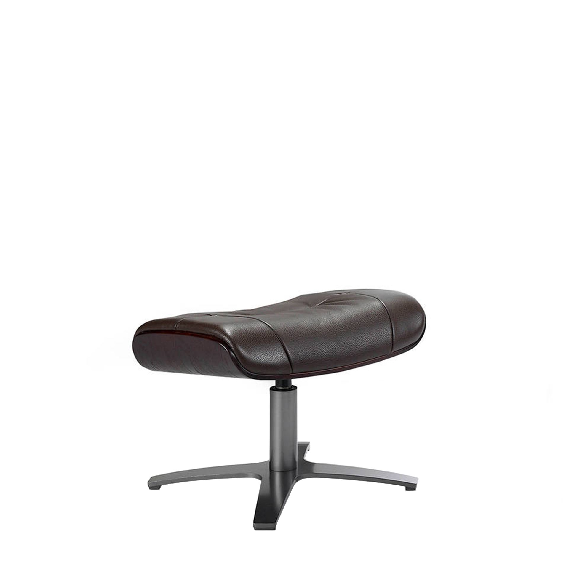 Ottoman chocolate brown leather