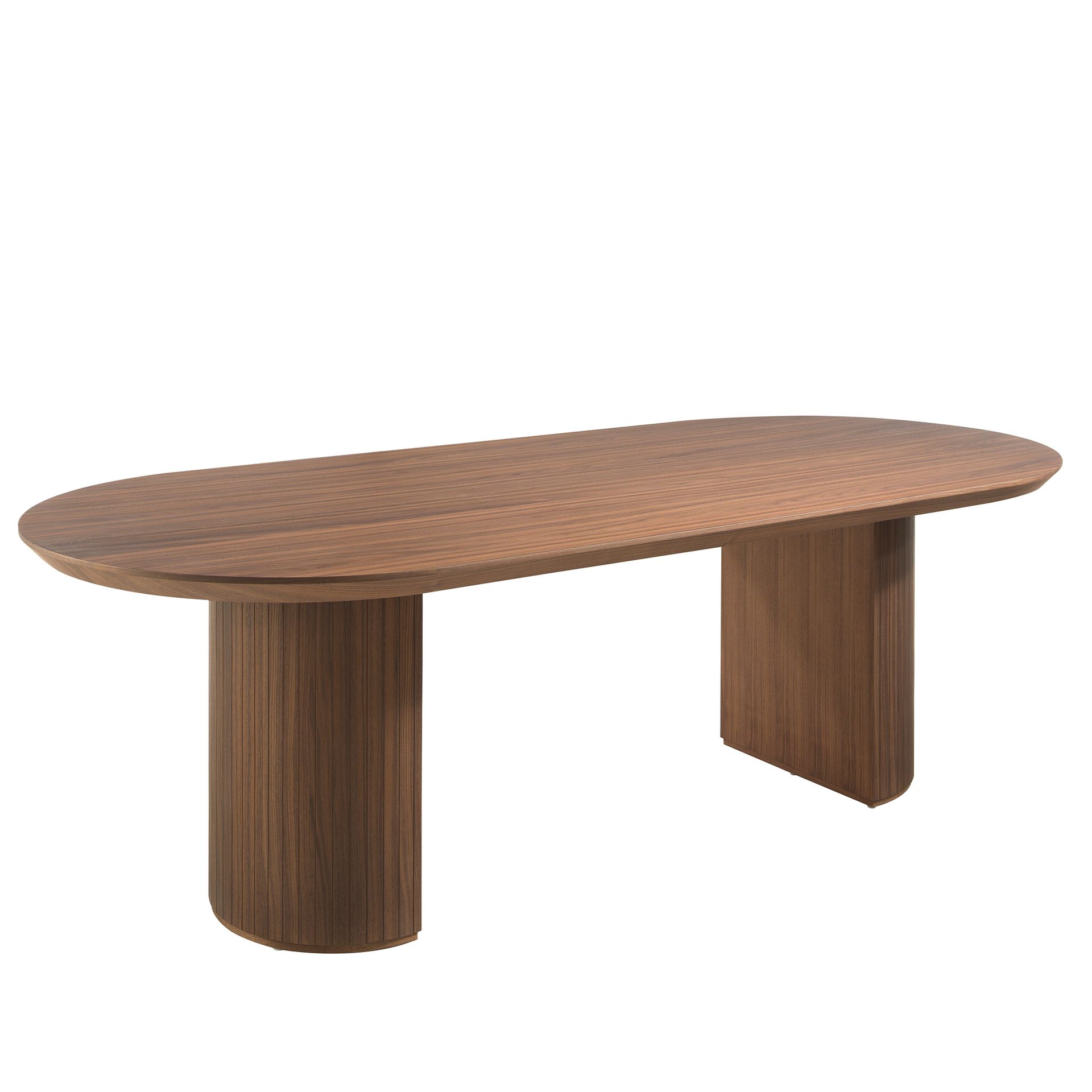 Oval Half Point walnut dining table