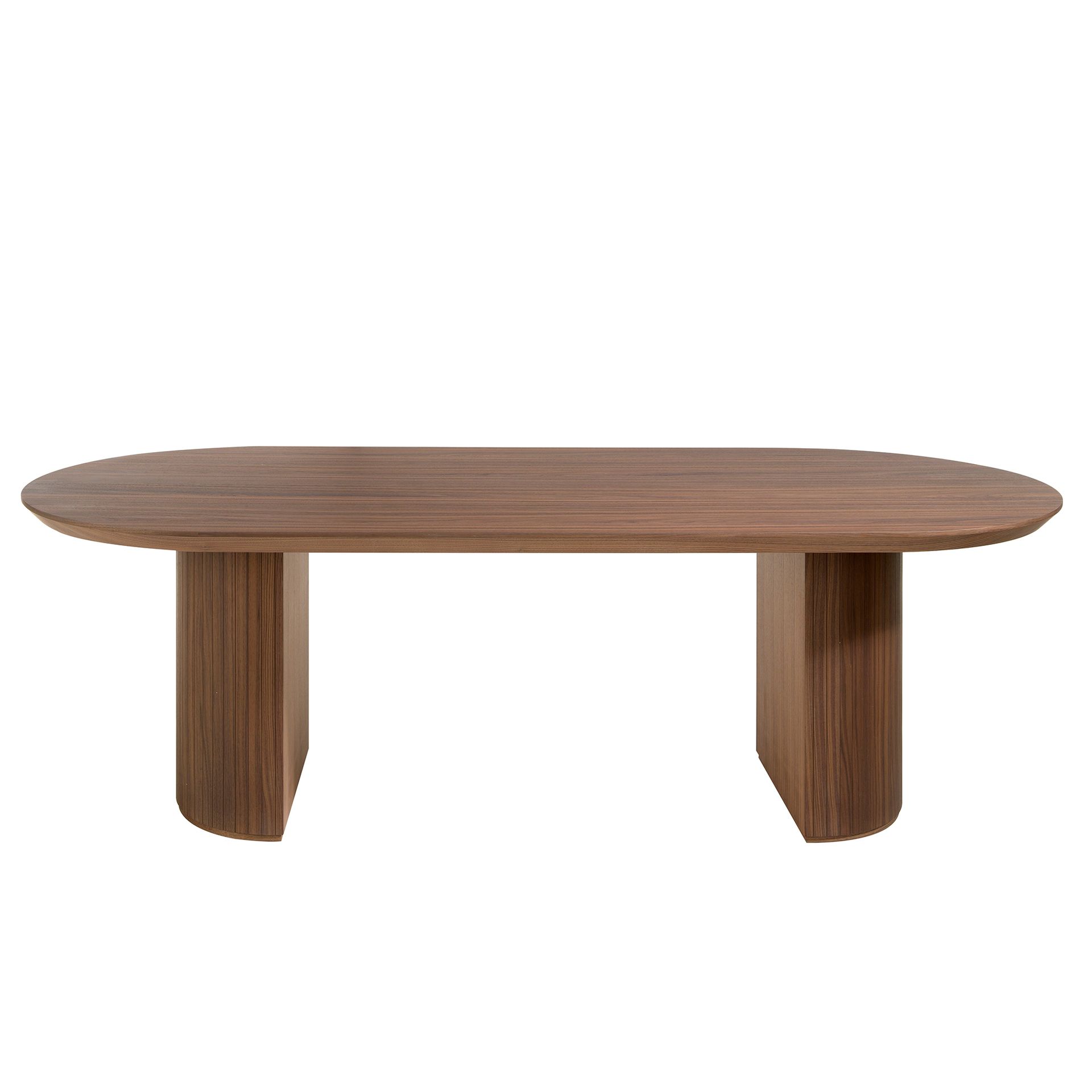 Oval Half Point walnut dining table