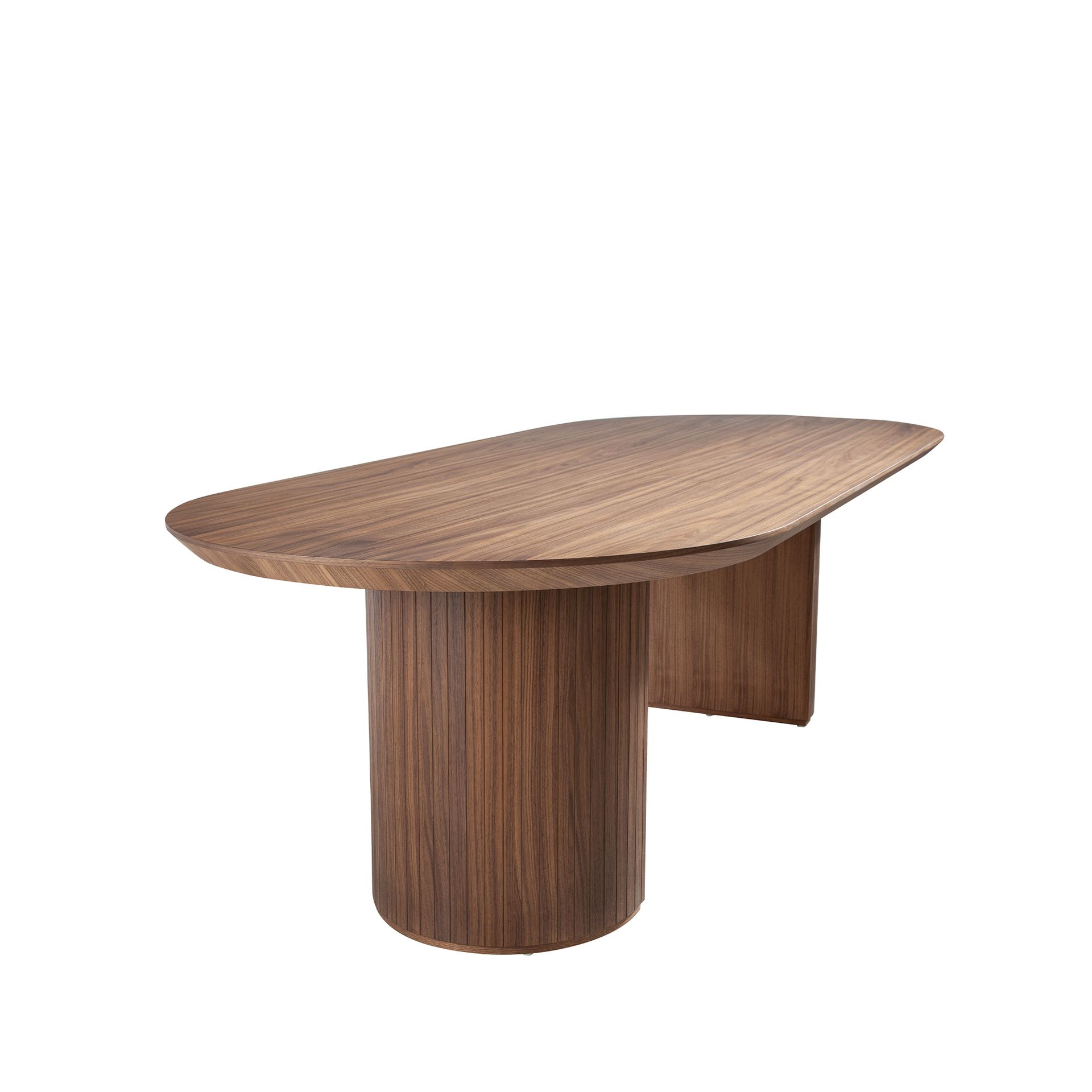 Oval Half Point walnut dining table