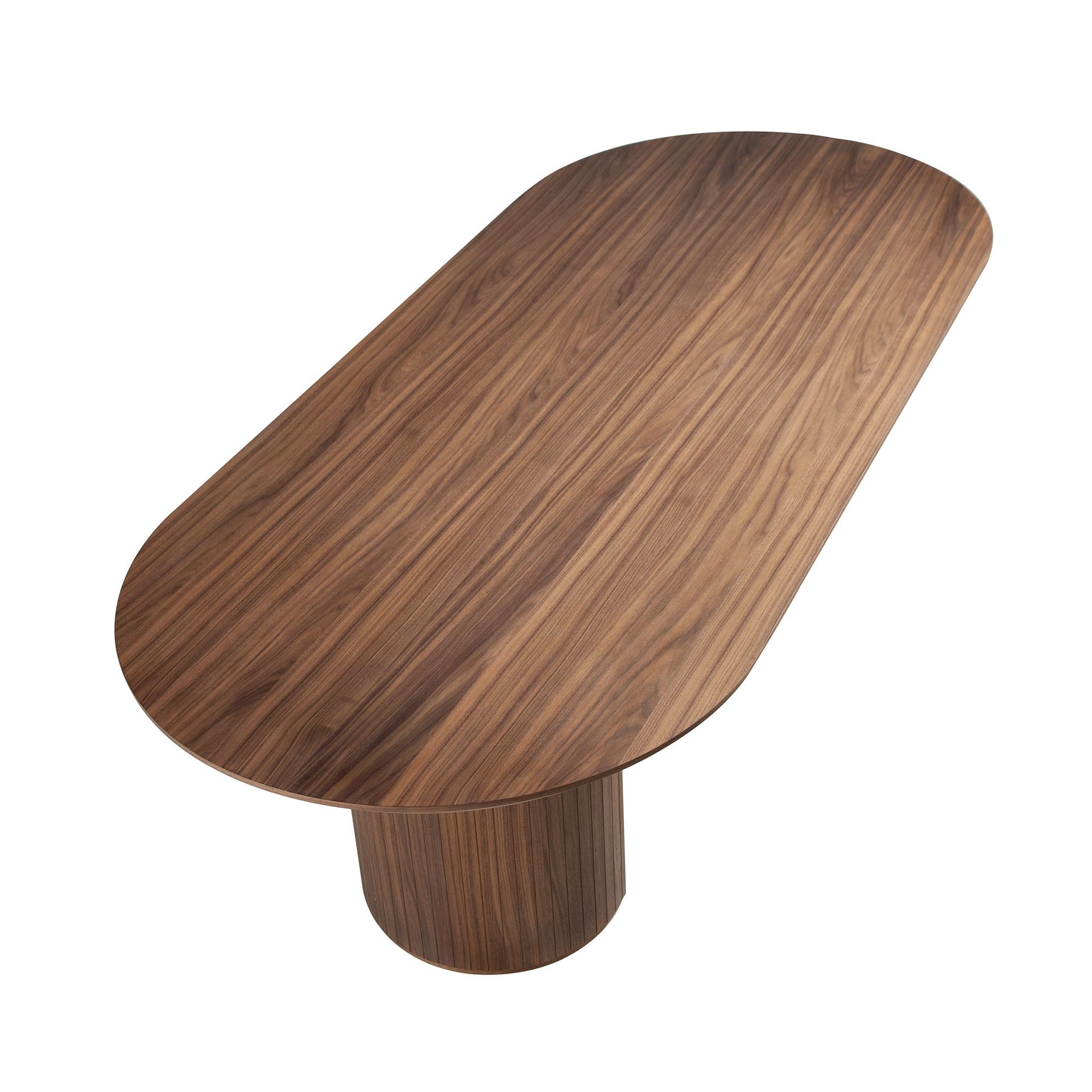 Oval Half Point walnut dining table