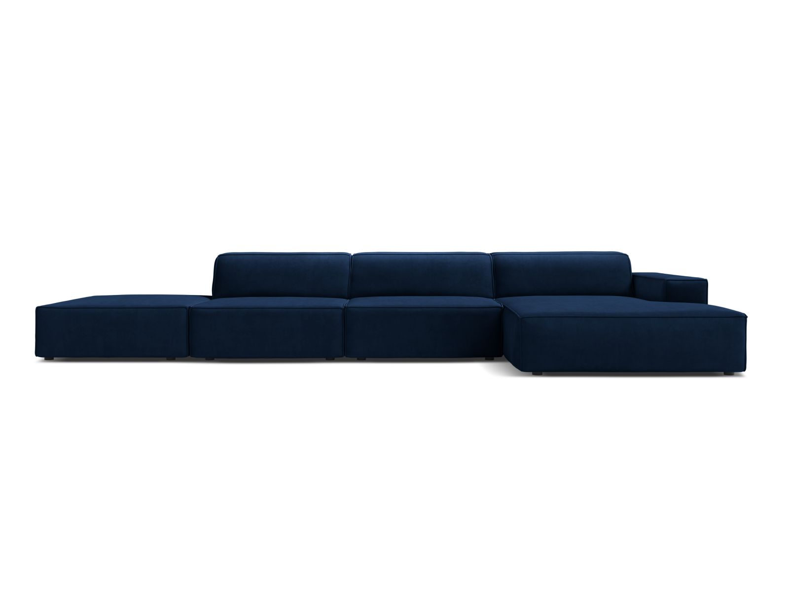 Velvet Modular Right Corner Sofa, "Jodie", 5 Seats, 341x162x77