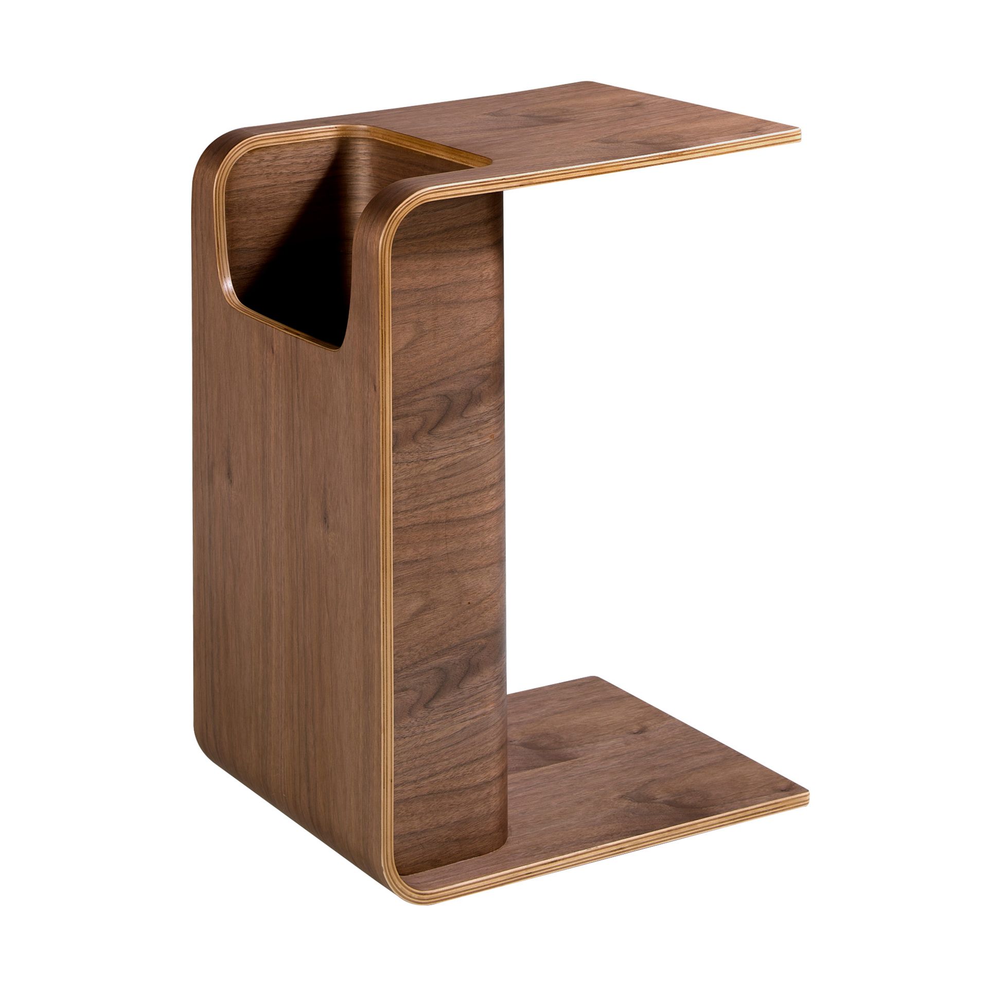 Rectangular corner table walnut