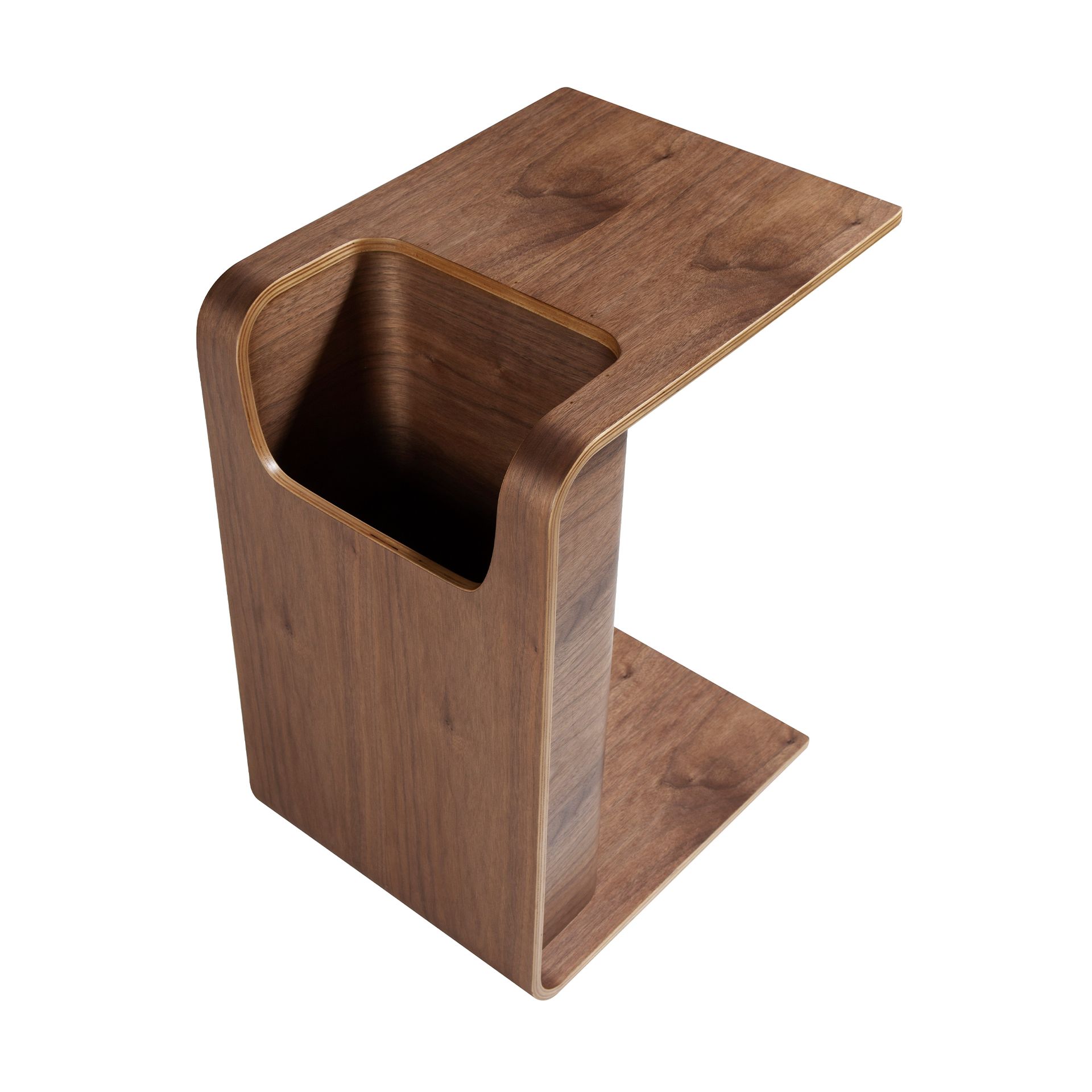 Rectangular corner table walnut