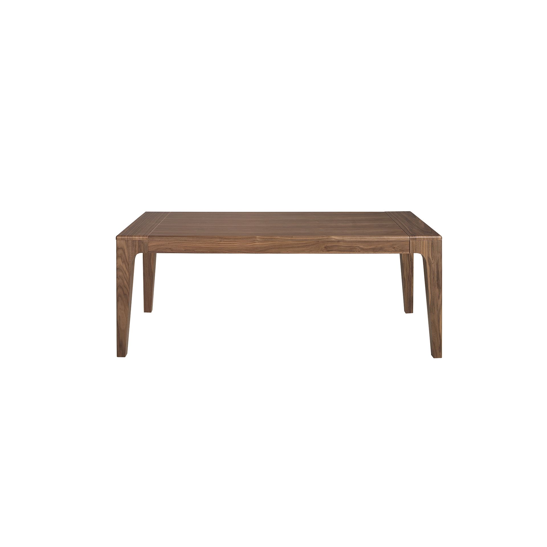 Rectangular extendable dining table in walnut