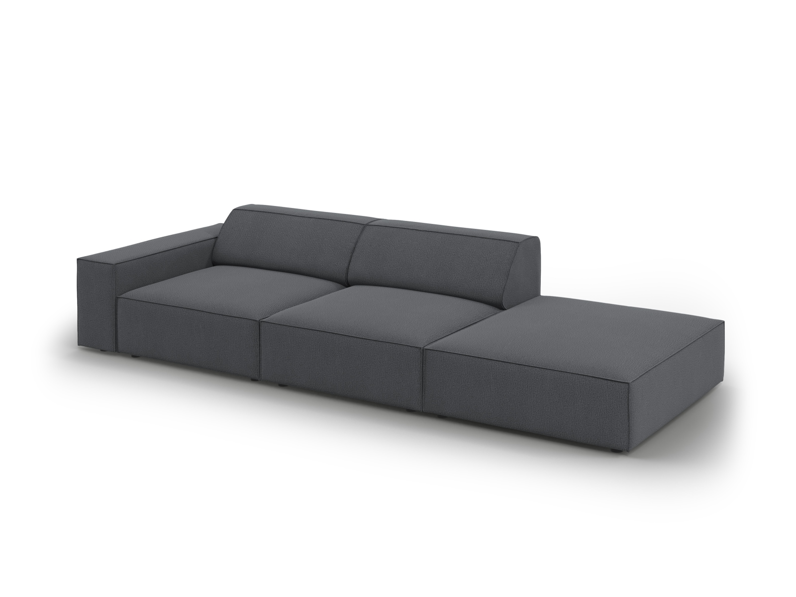Modular Right Open Sofa, "Jodie", 3 Seats, 262x99x77