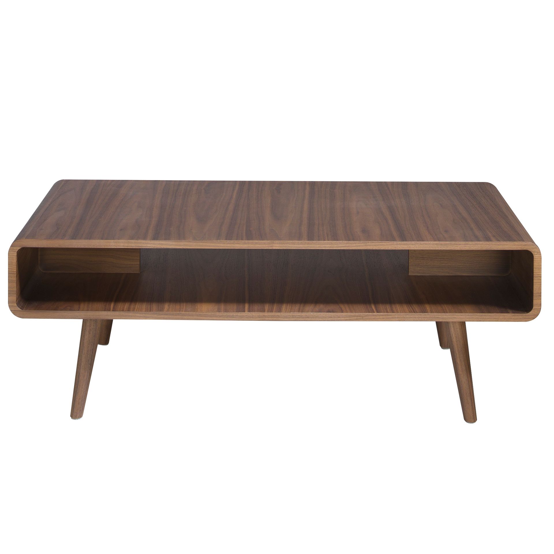 Rectangular walnut coffee table