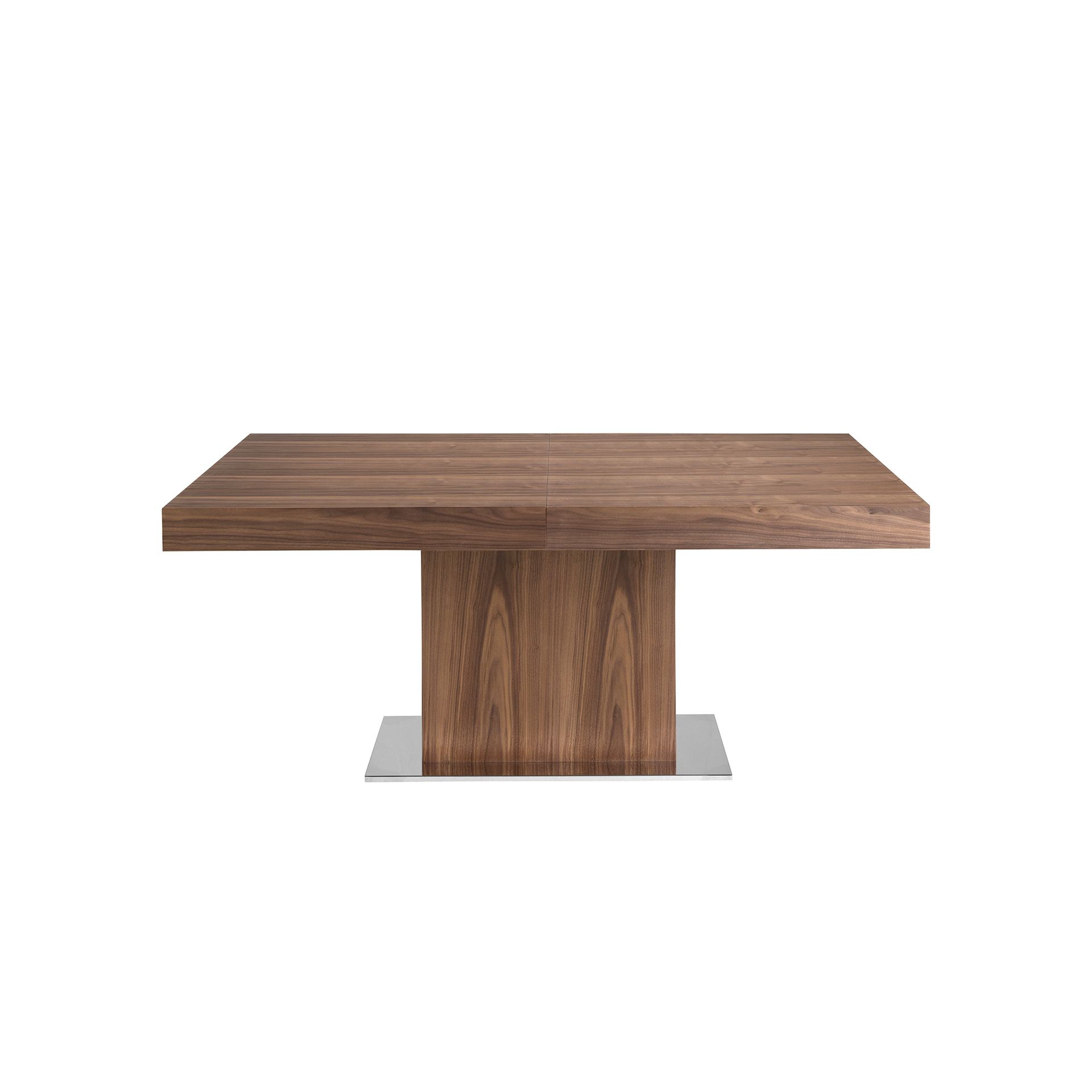 Rectangular walnut extending dining table
