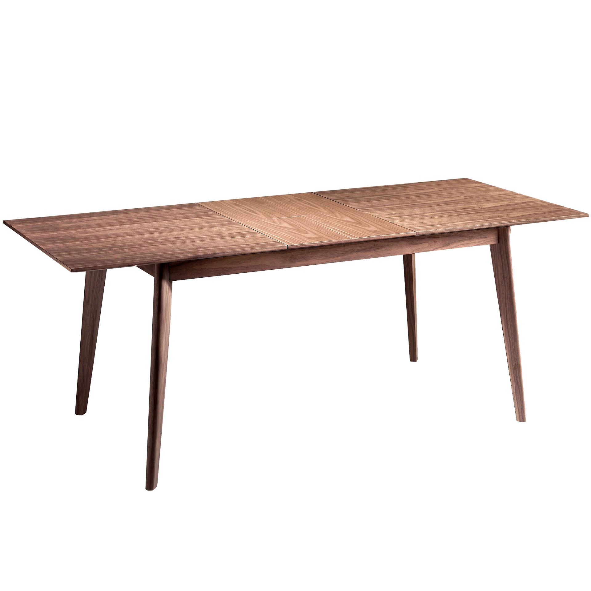Rectangular walnut extending dining table