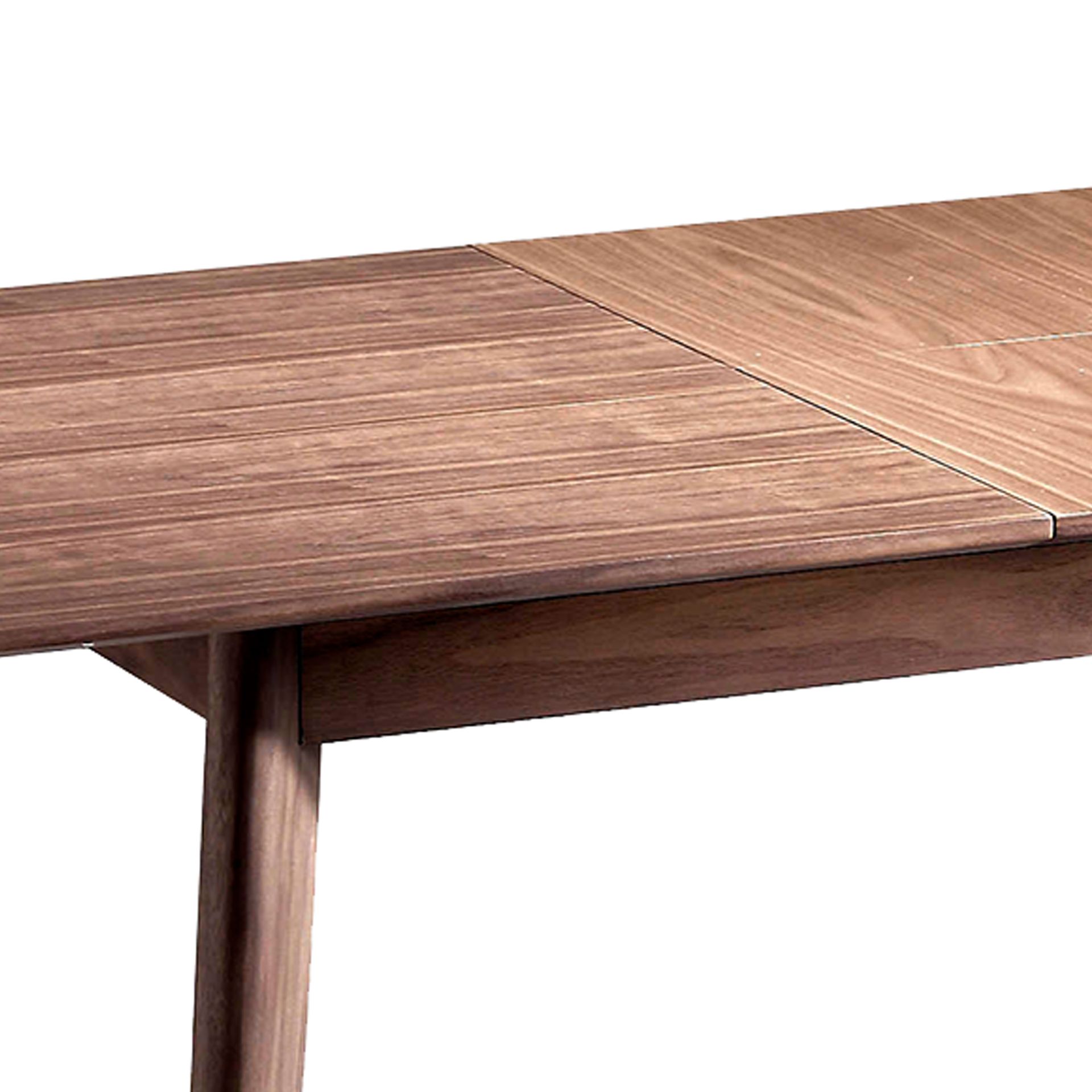 Rectangular walnut extending dining table