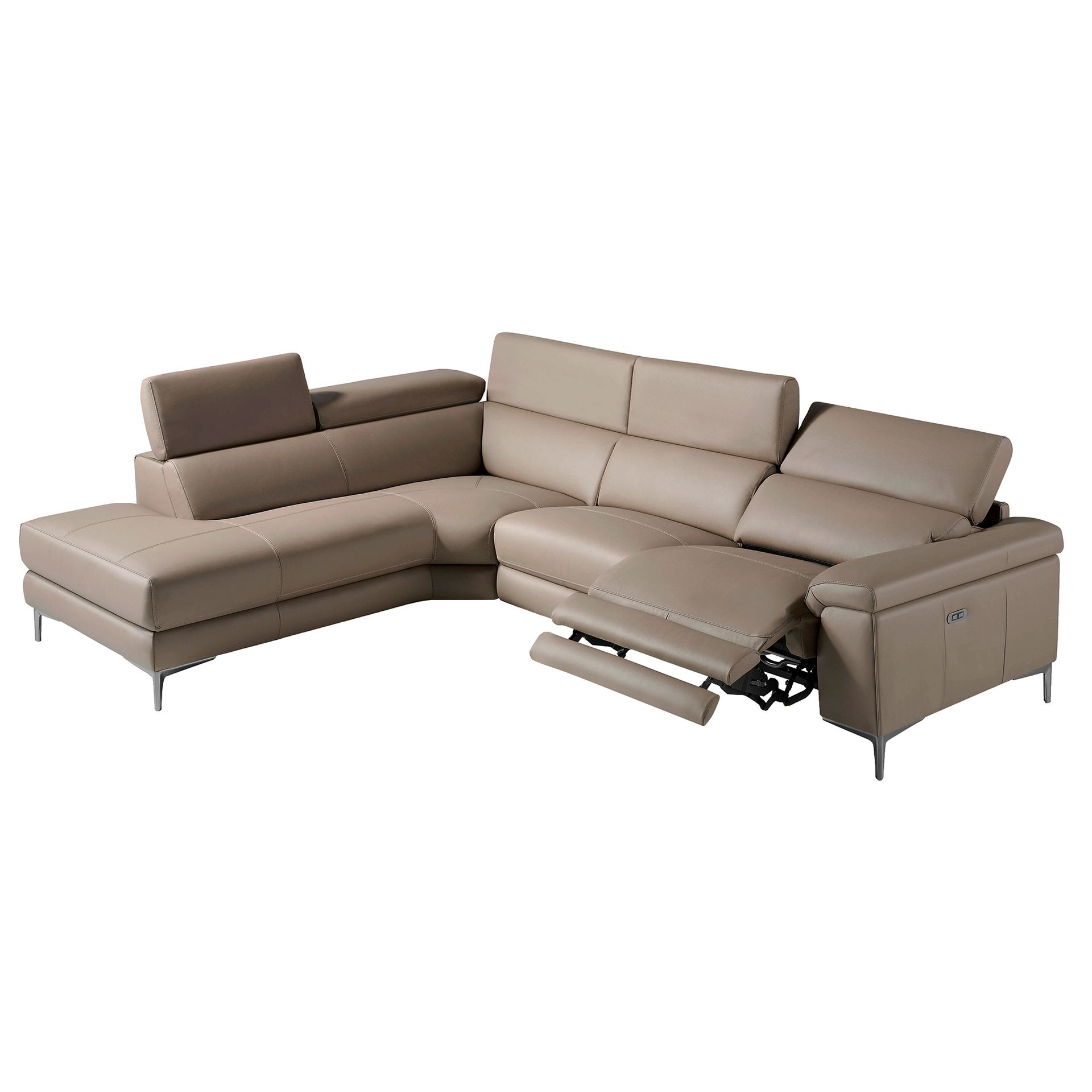 Relax chaise longue sofa left mink leather