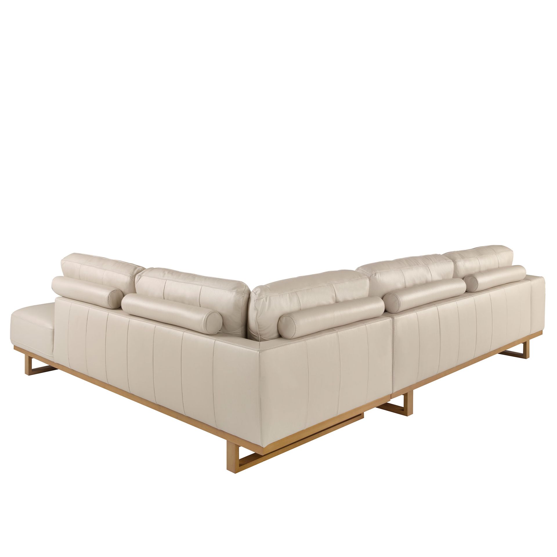Right corner sofa in sand leather