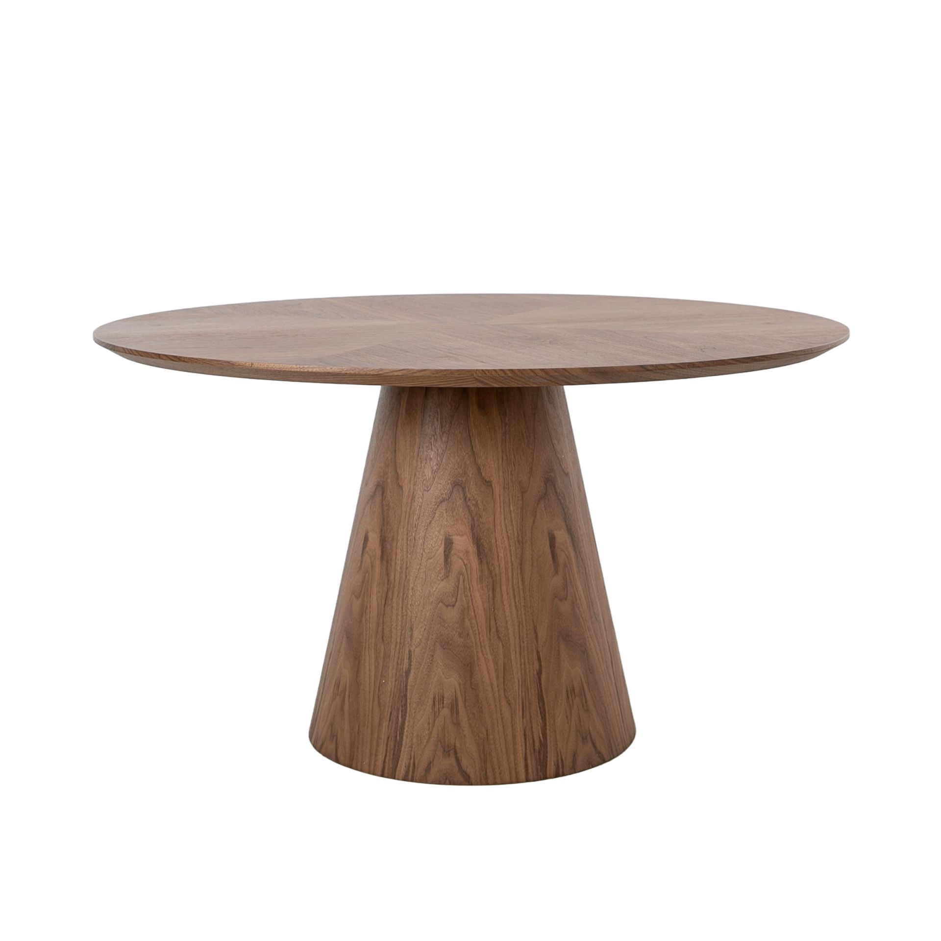 Rotating Round walnut dining table