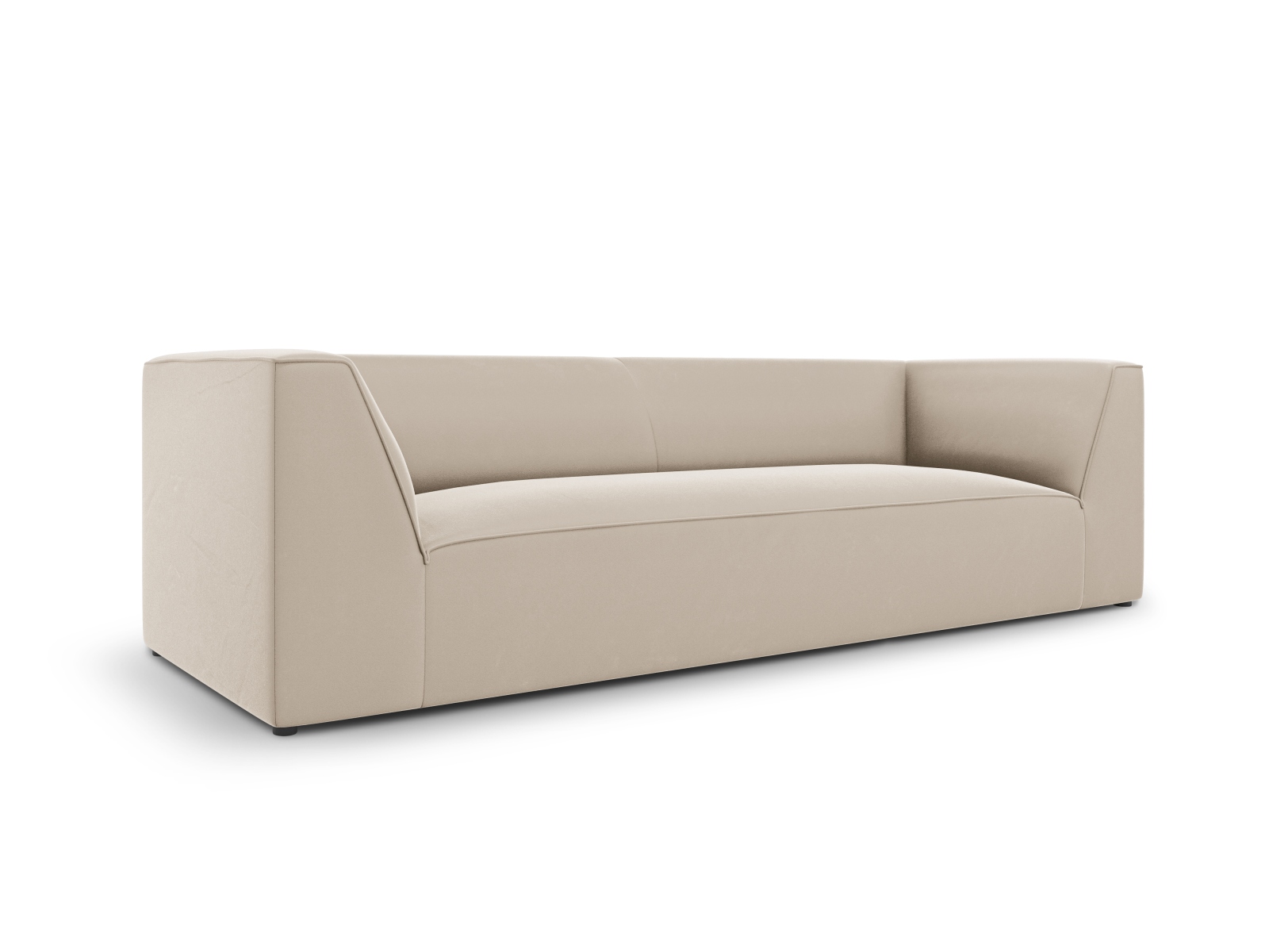Velvet Sofa, "Ruby", 3 Seats, 232x93x69