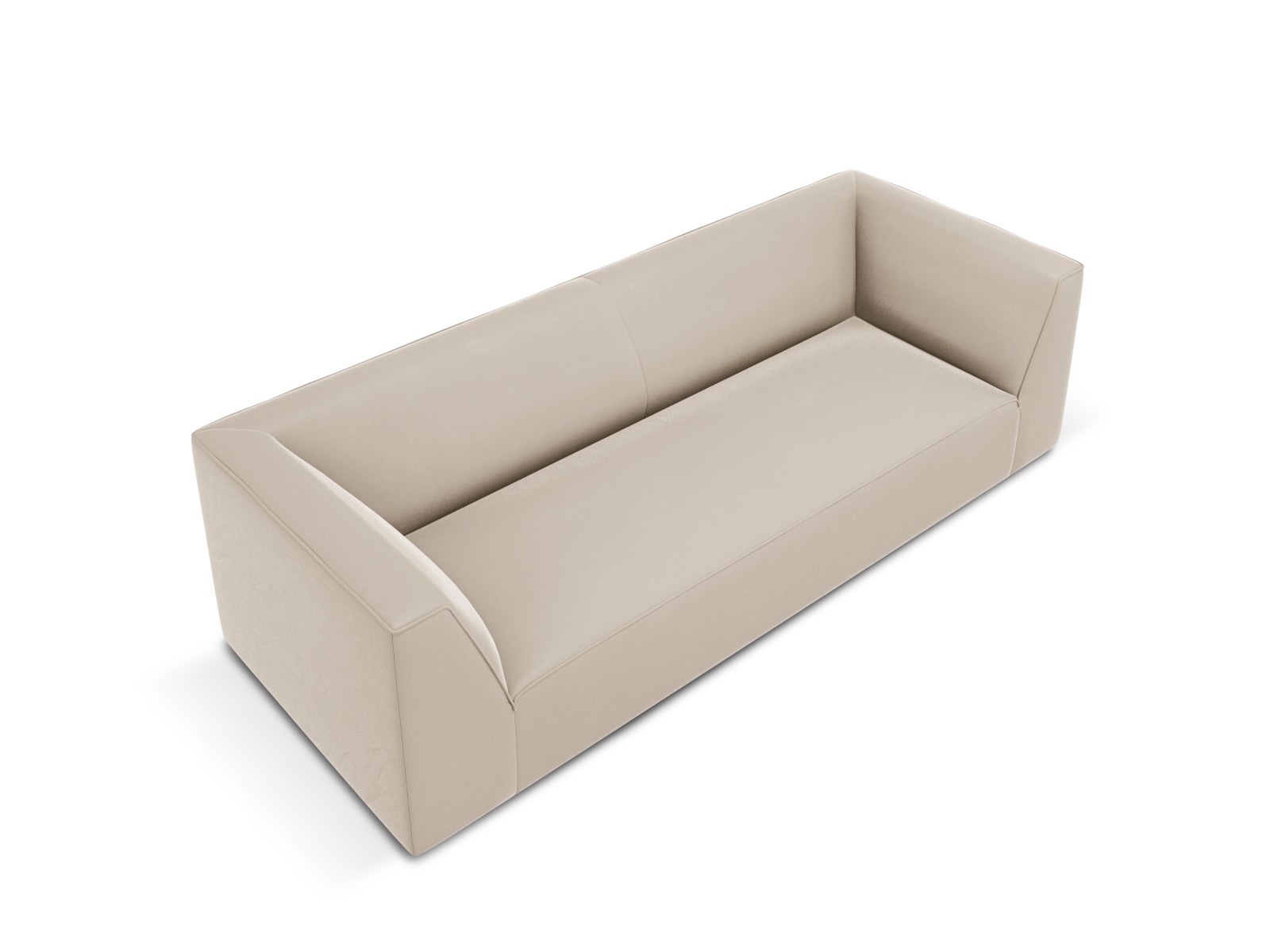 Velvet Sofa, "Ruby", 3 Seats, 232x93x69