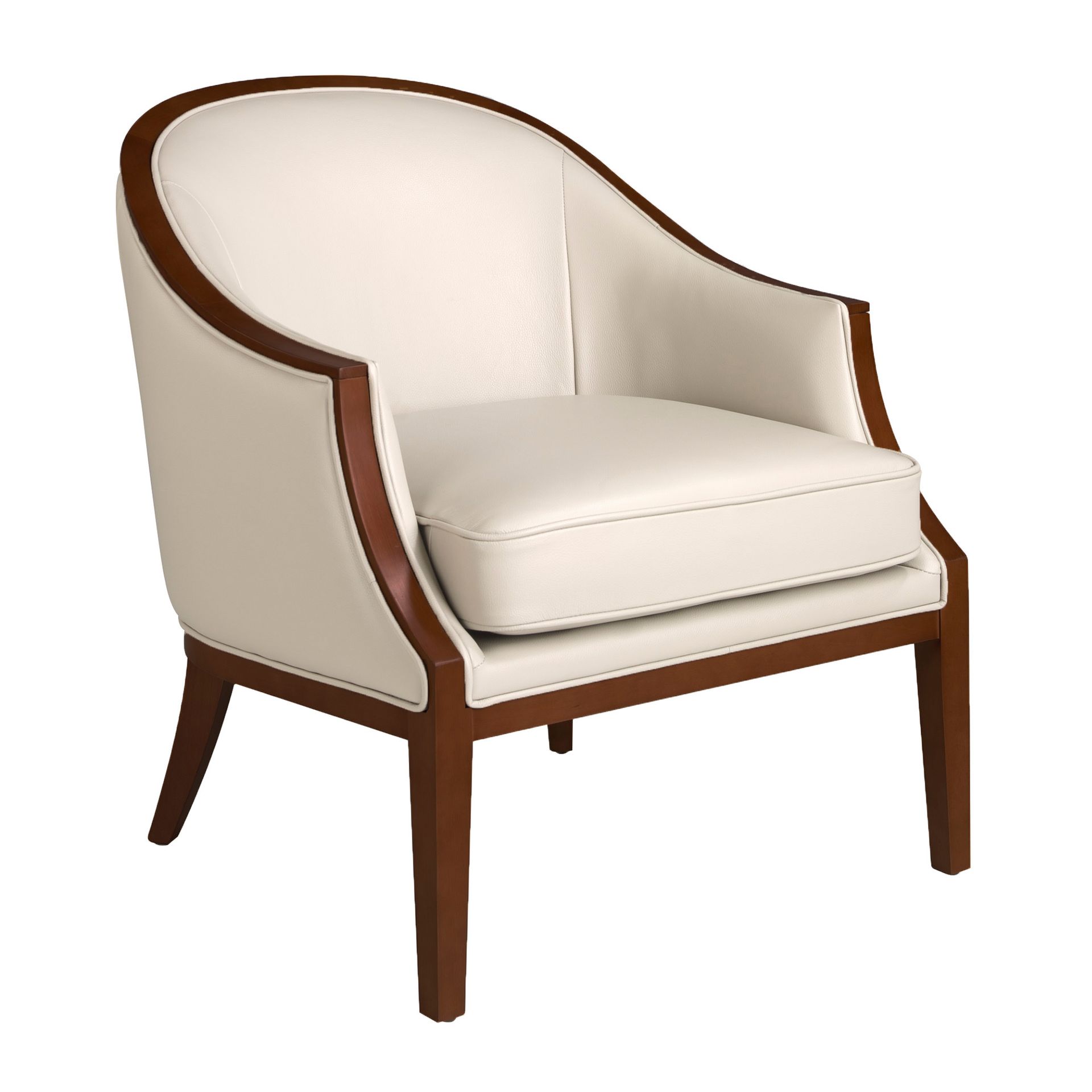 Sand leather armchair