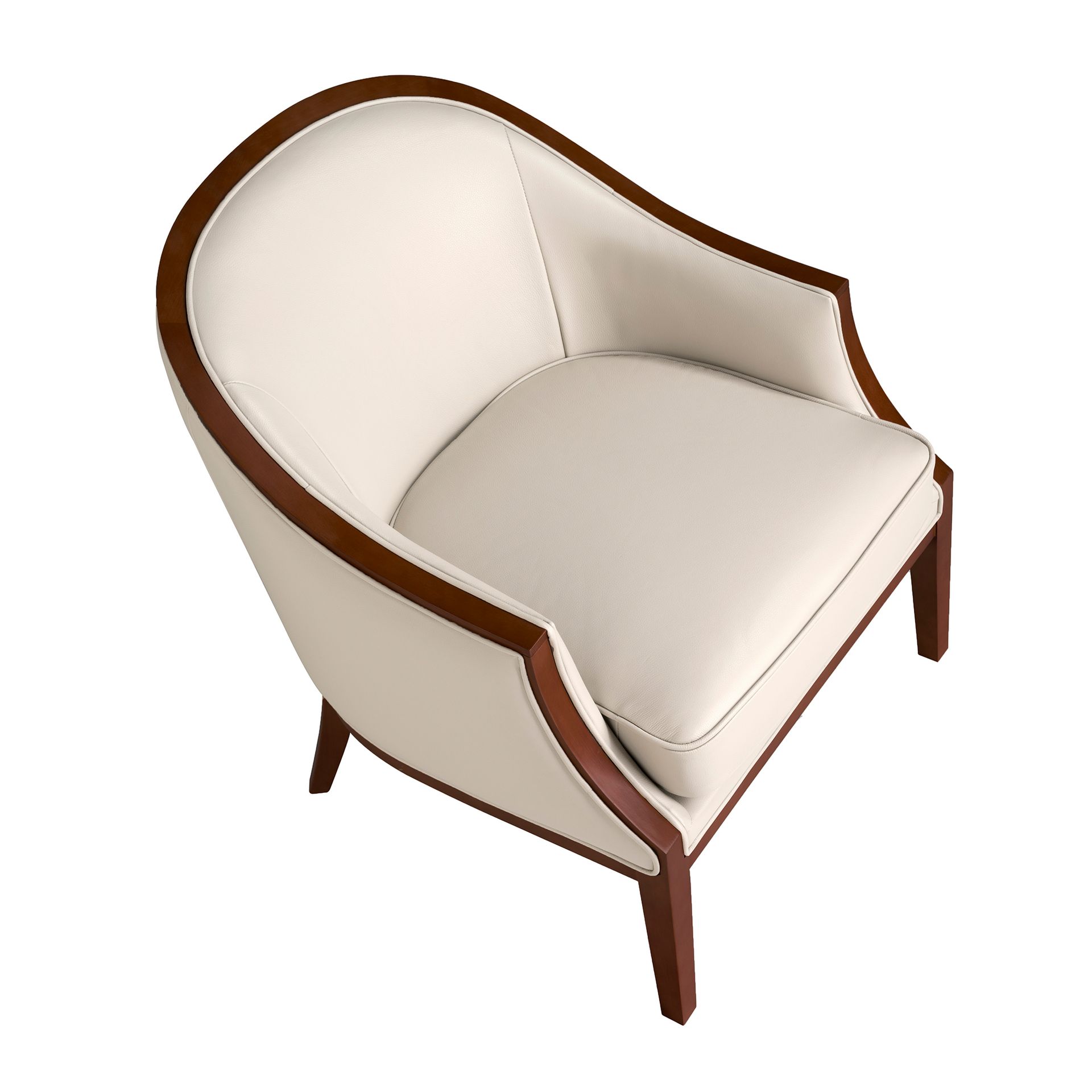 Sand leather armchair