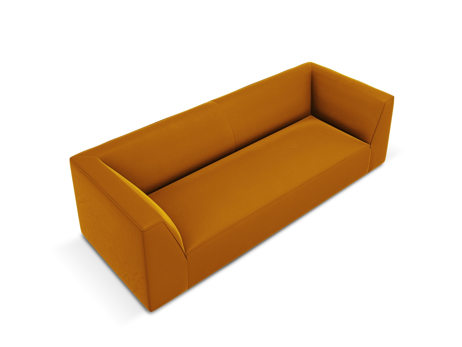 Velvet Sofa, "Ruby", 3 Seats, 232x93x69
