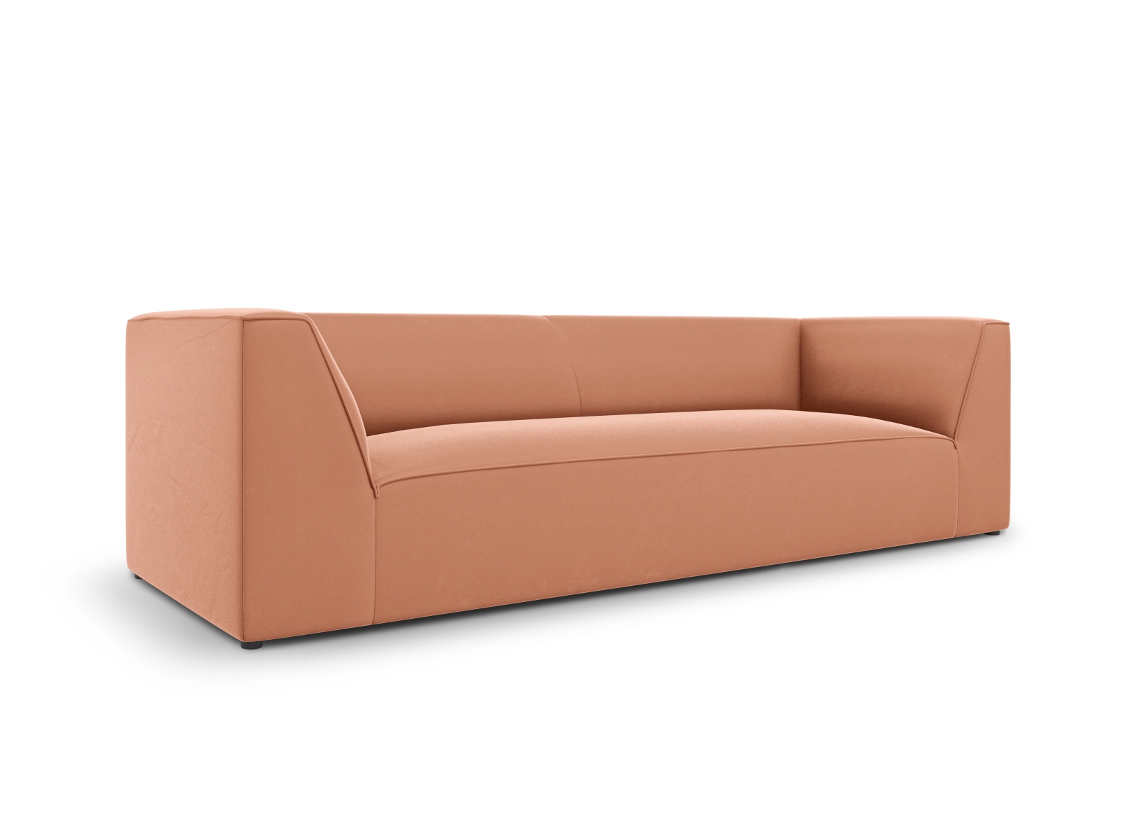 Velvet Sofa, "Ruby", 3 Seats, 232x93x69