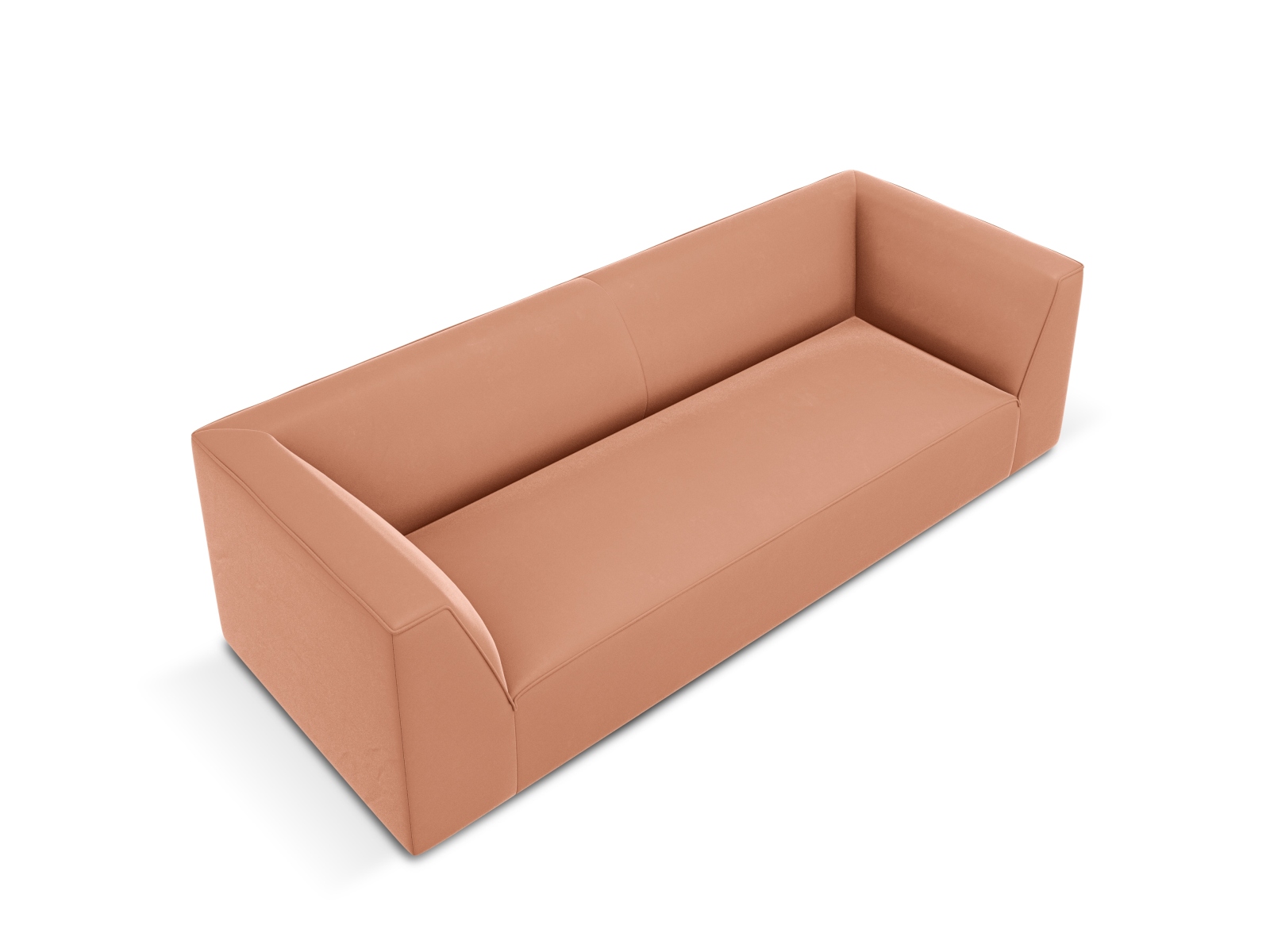 Velvet Sofa, "Ruby", 3 Seats, 232x93x69
