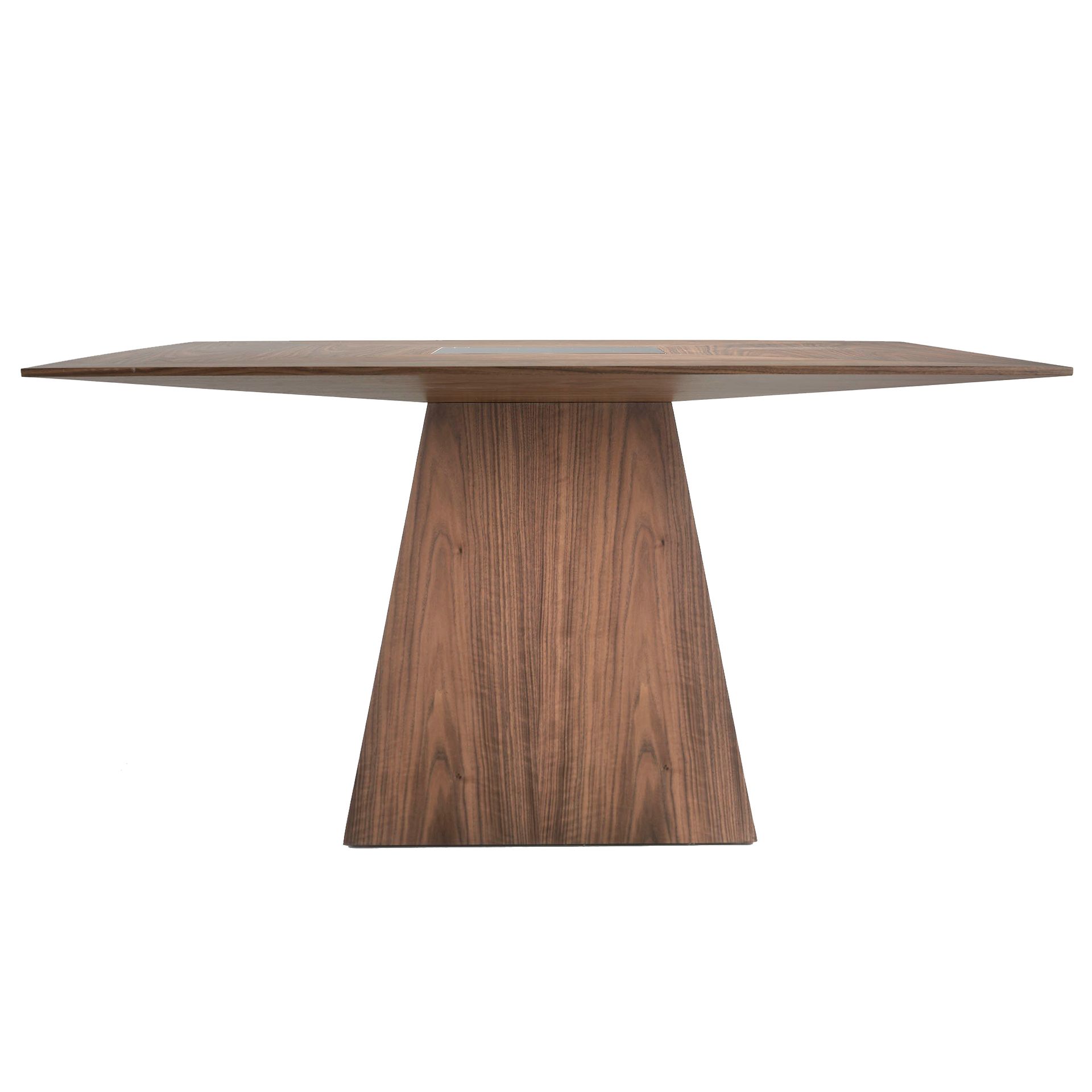 Square walnut dining table