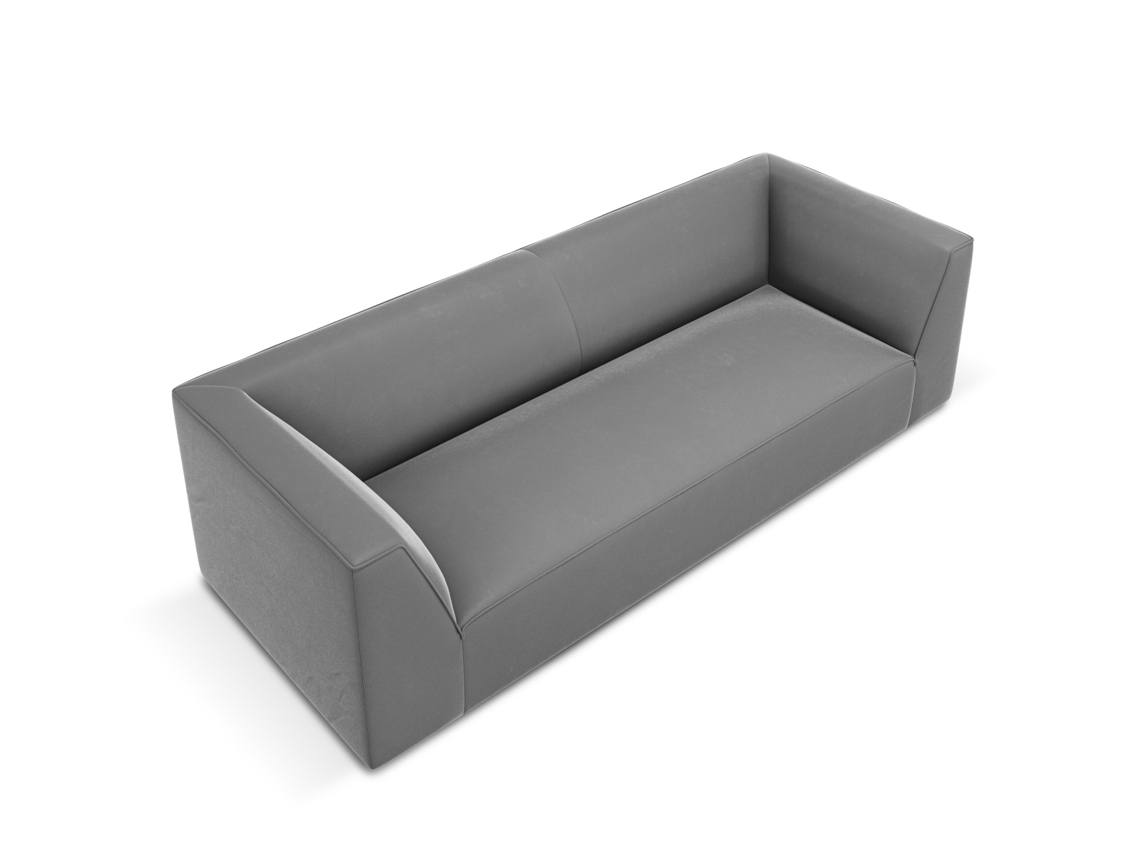 Velvet Sofa, "Ruby", 3 Seats, 232x93x69