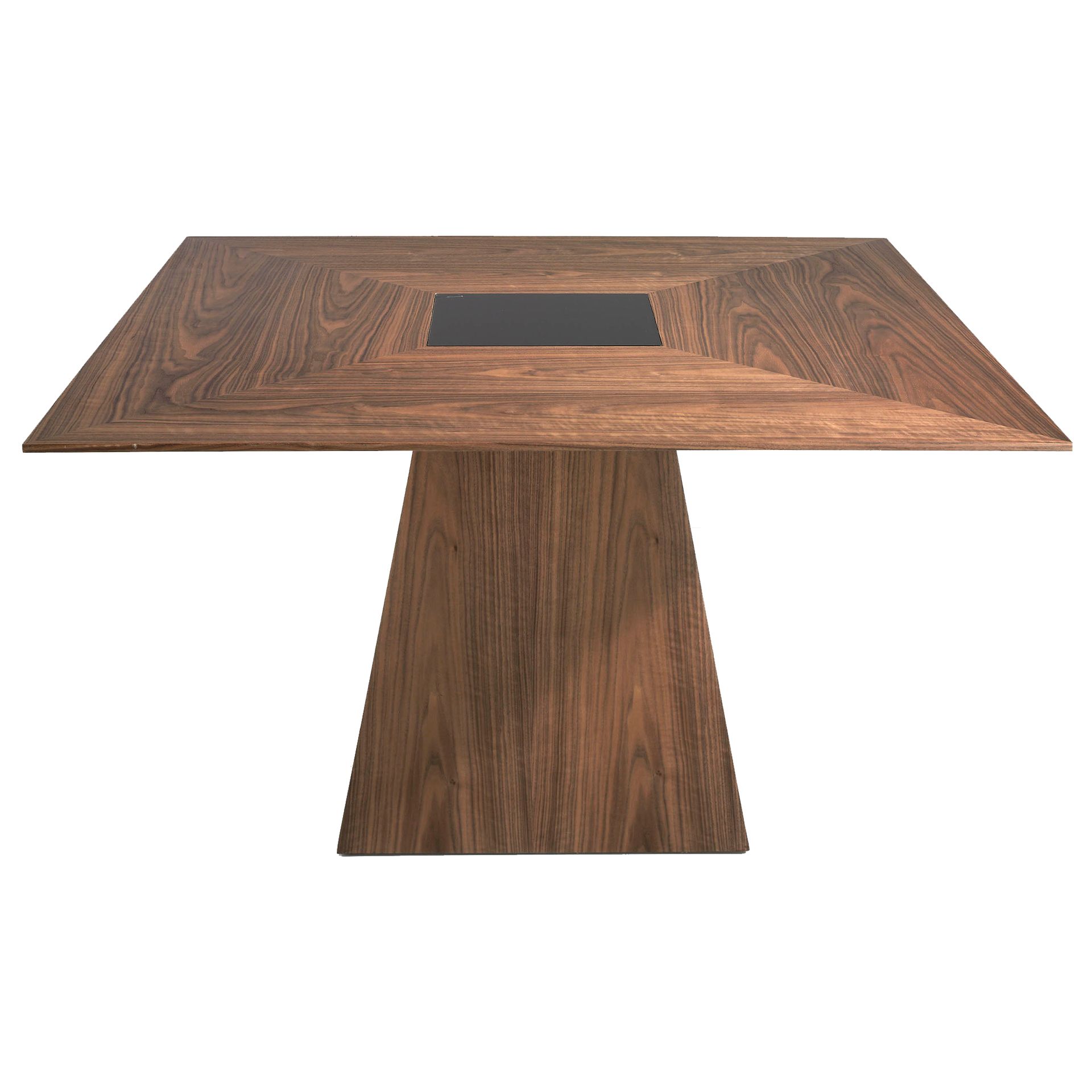 Square walnut dining table