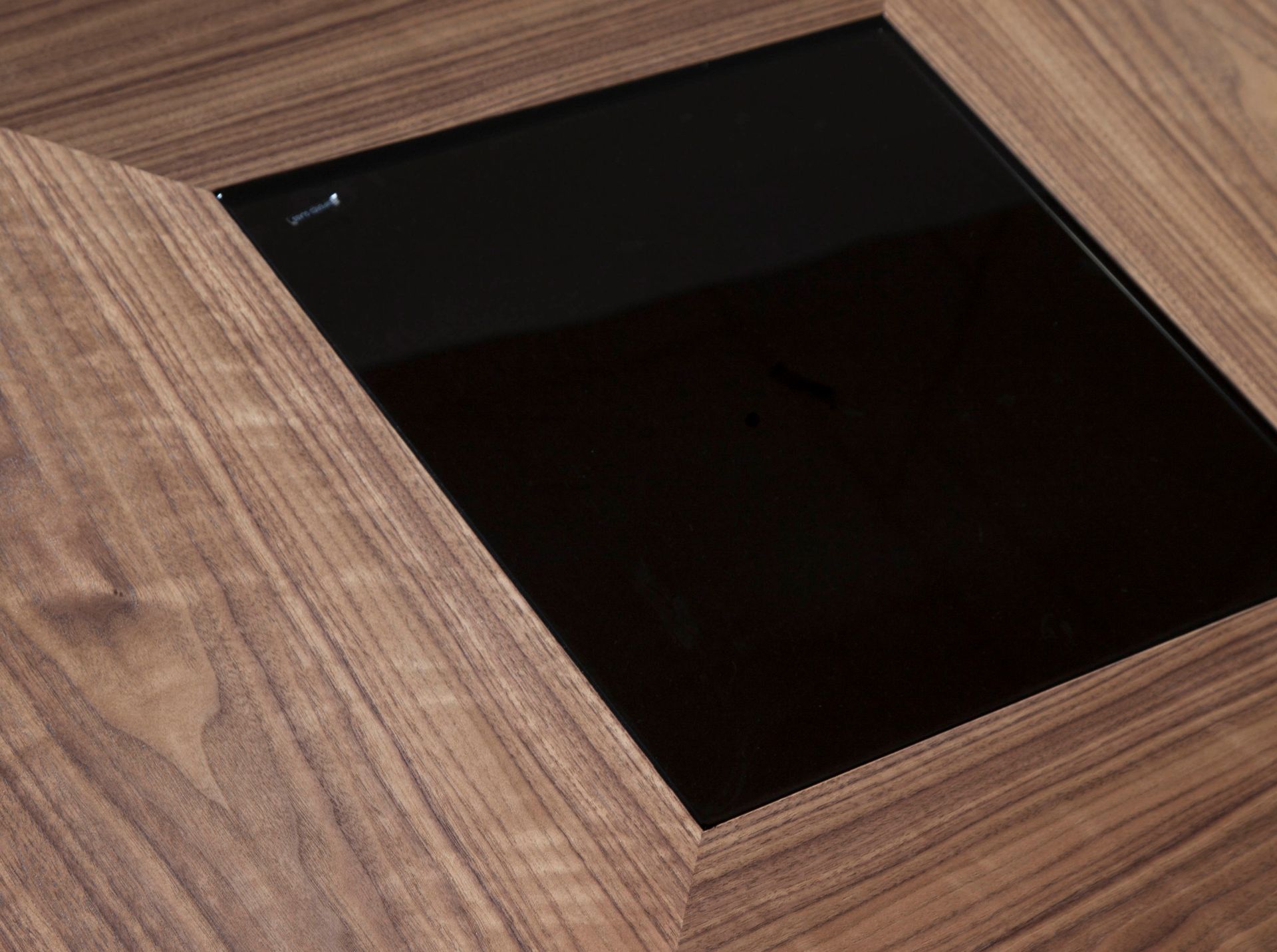 Square walnut dining table