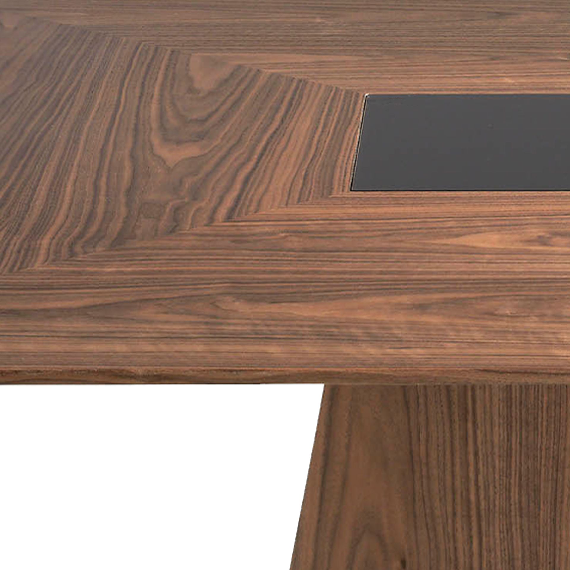 Square walnut dining table