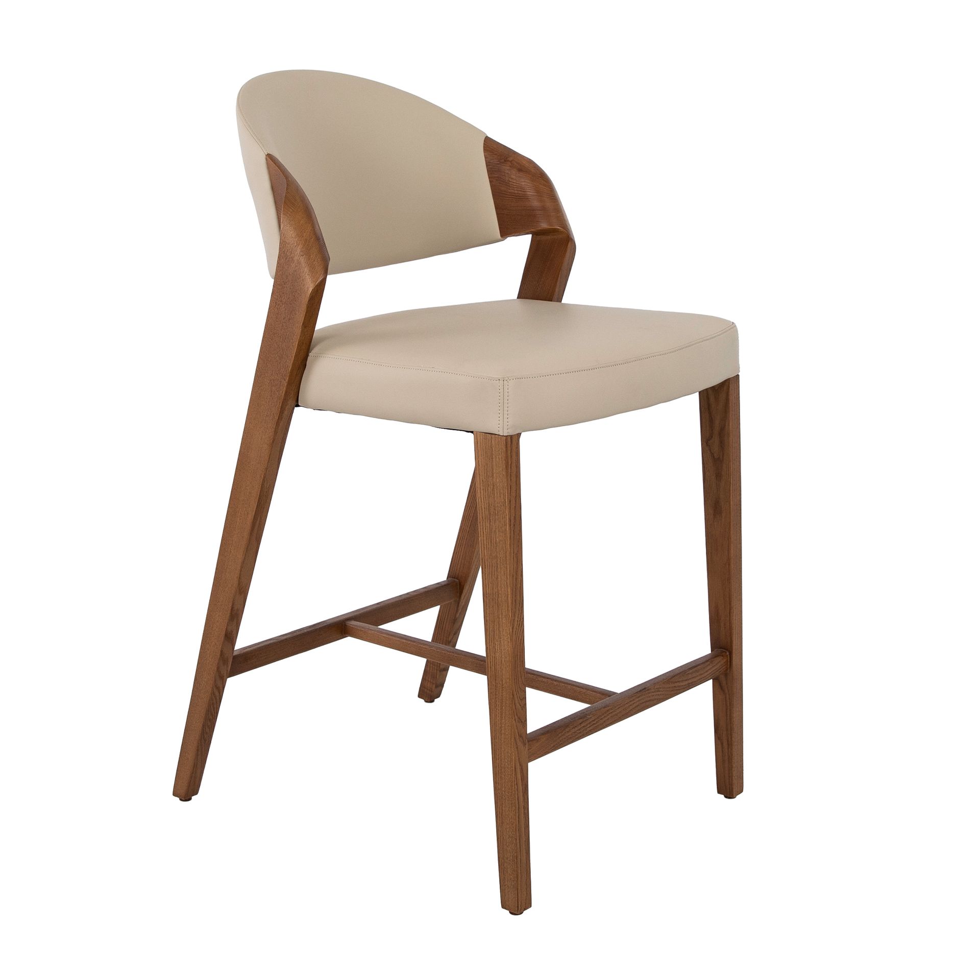 Stool in mink leatherette