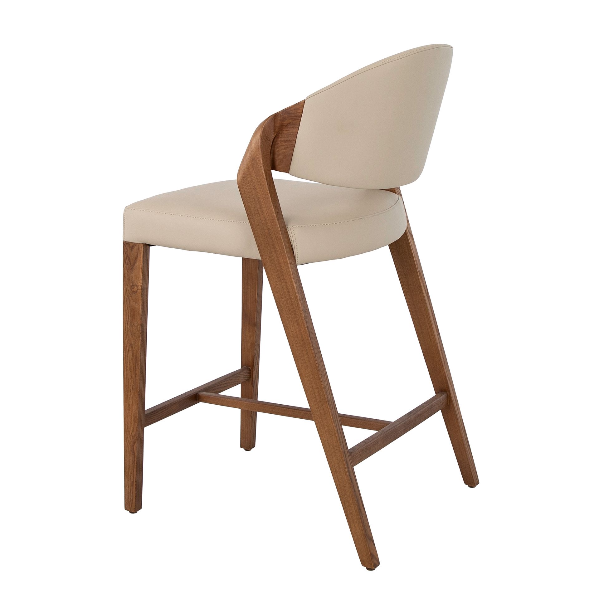 Stool in mink leatherette