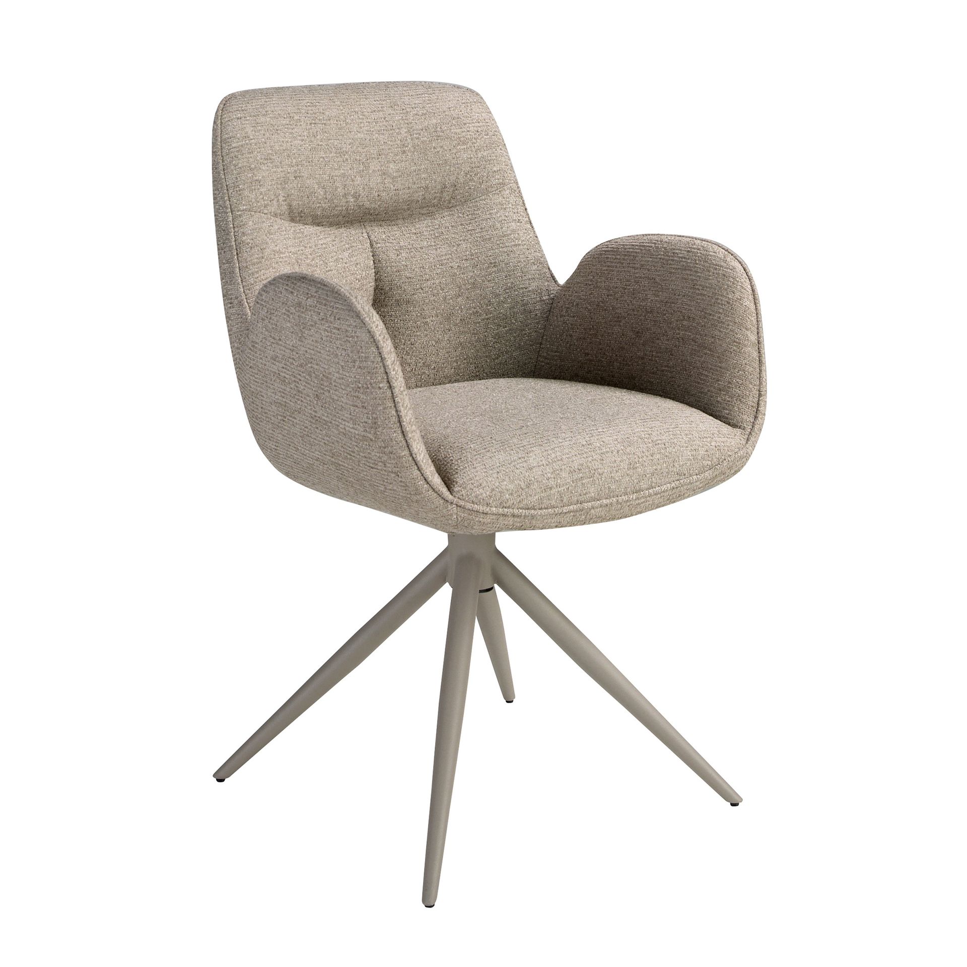 Swivel chair in beige fabric