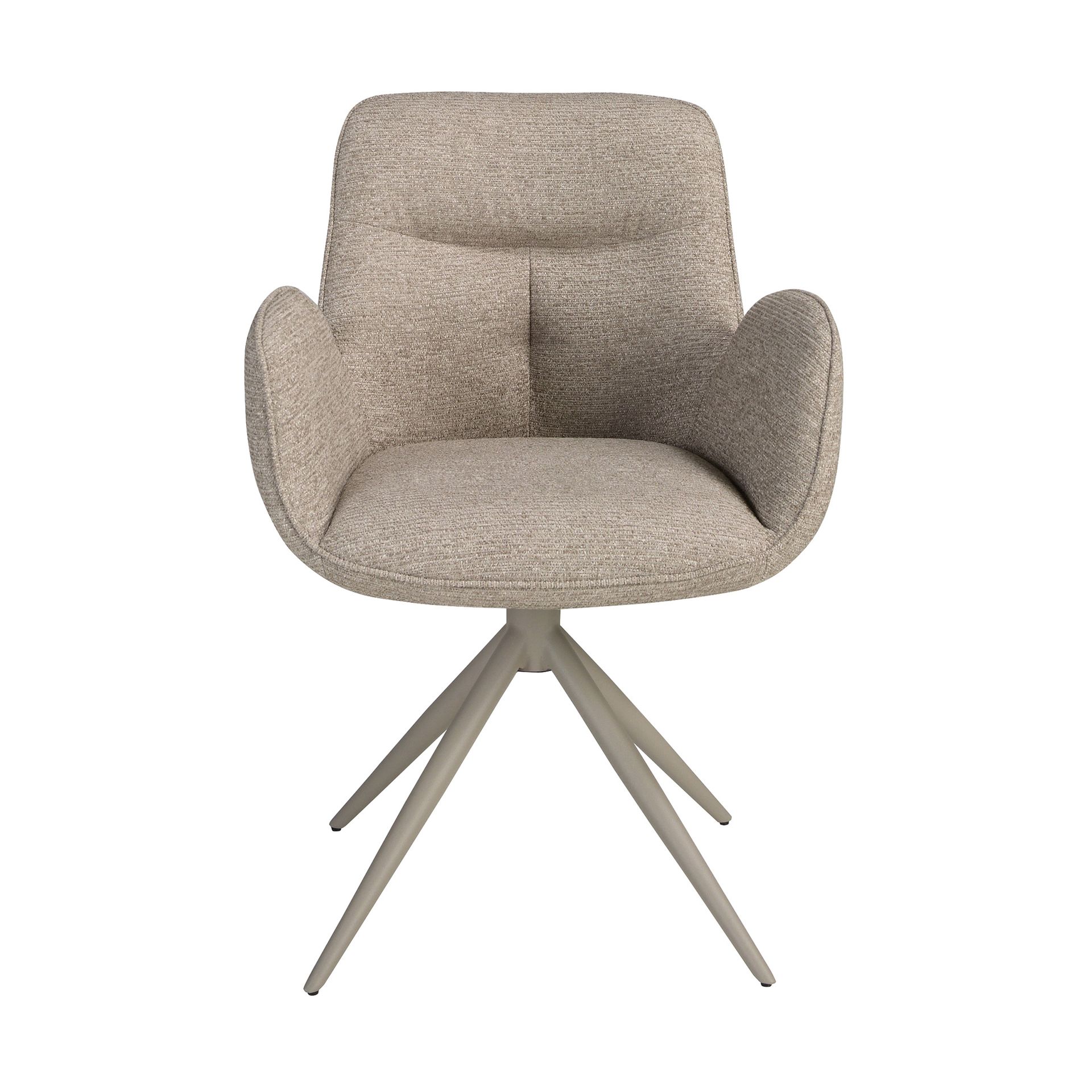 Swivel chair in beige fabric