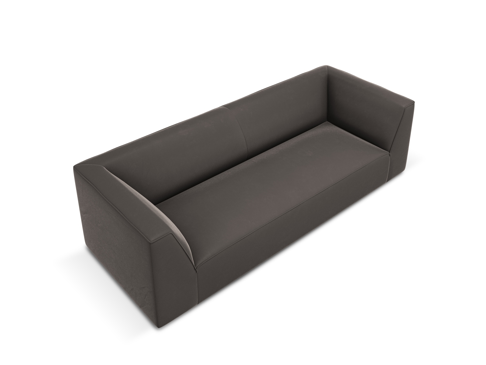 Velvet Sofa, "Ruby", 3 Seats, 232x93x69