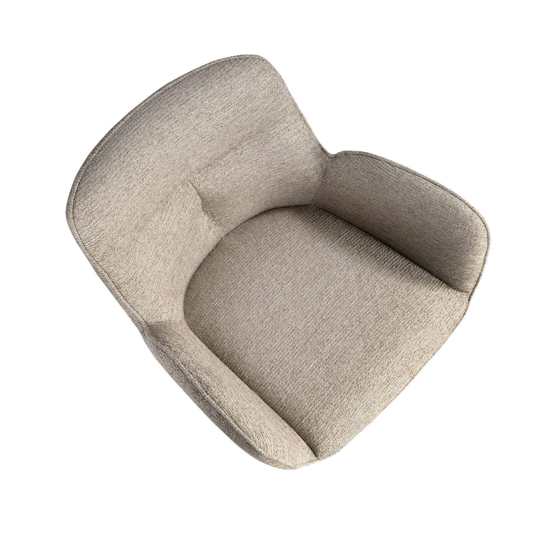 Swivel chair in beige fabric