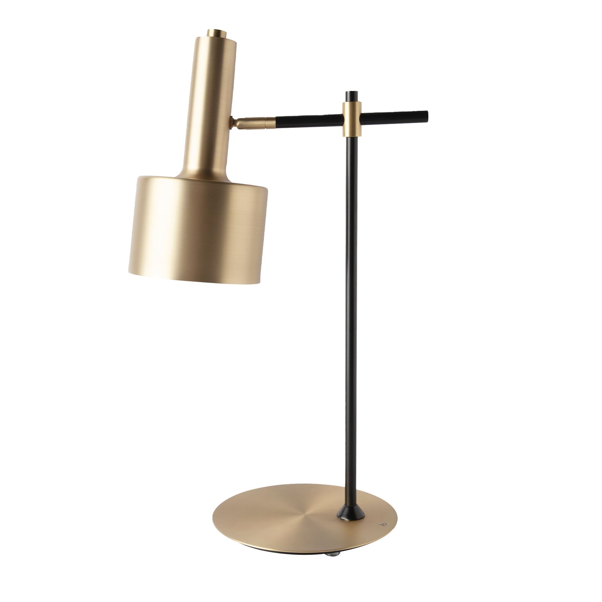 Table lamp gold aluminium and black steel