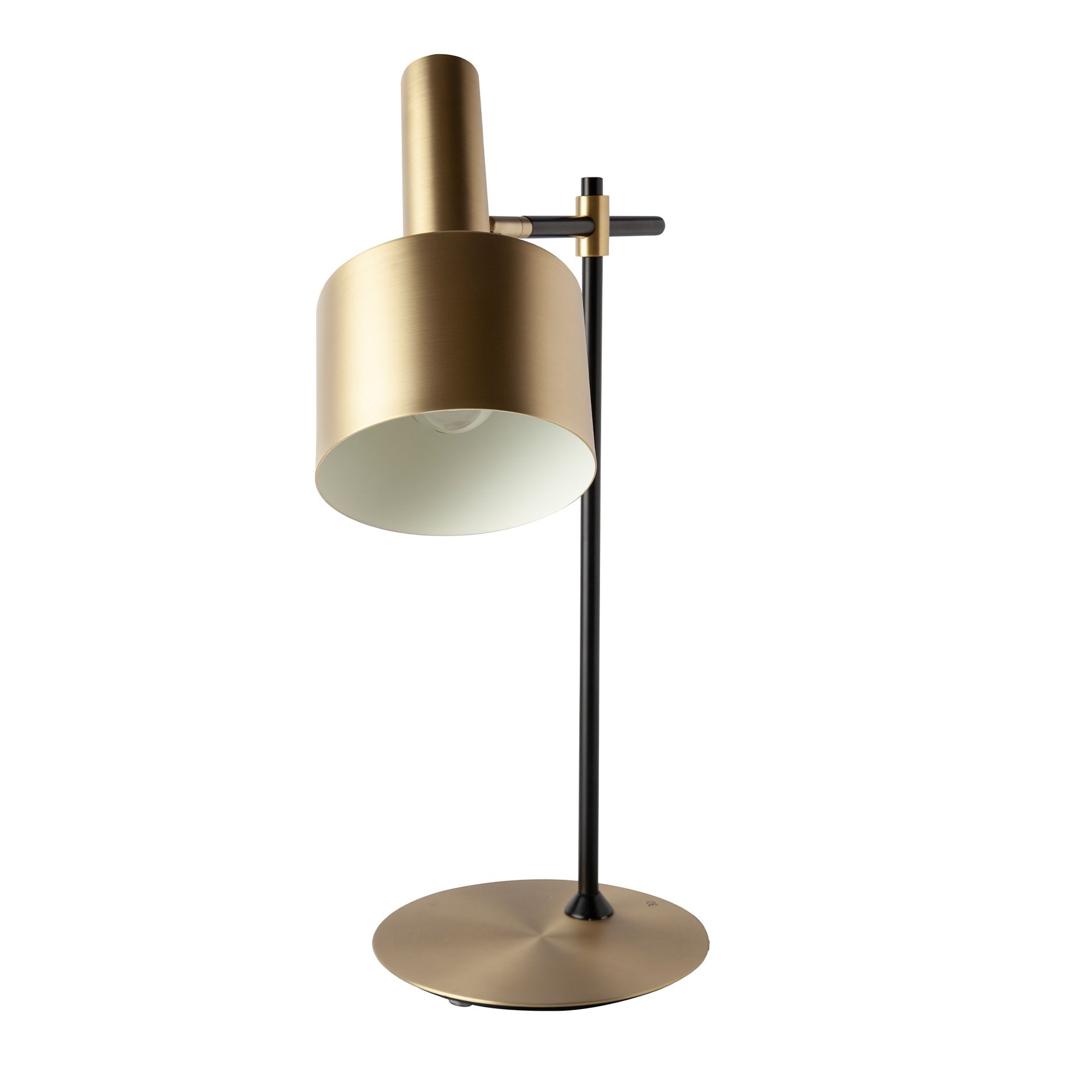Table lamp gold aluminium and black steel